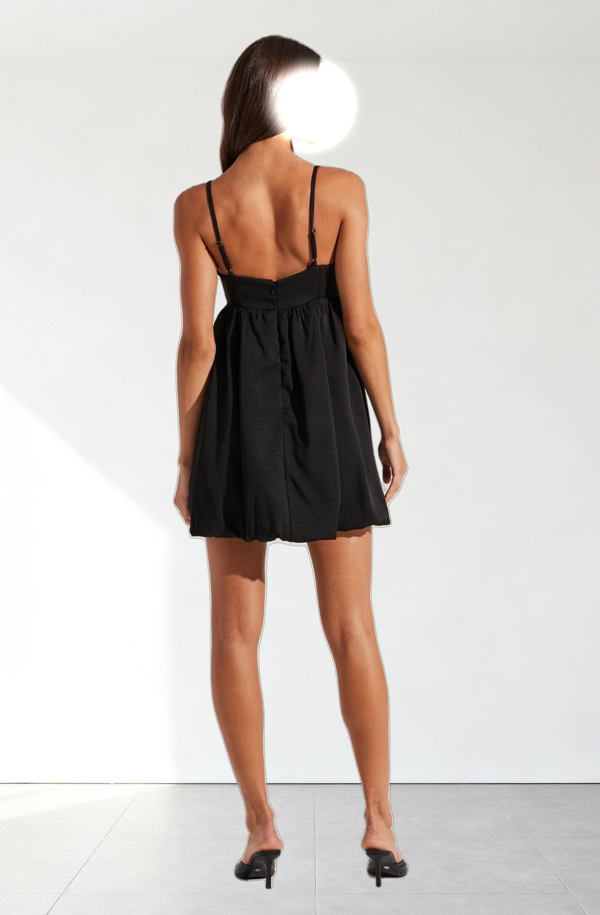 Bustier Bubble Hem Mini Dress