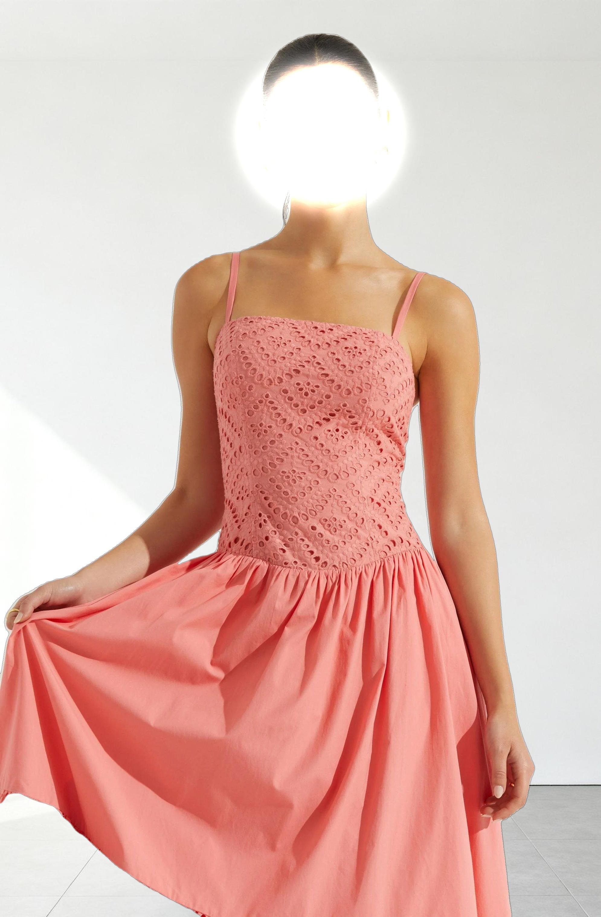 Nathalia Eyelet Midi Dress