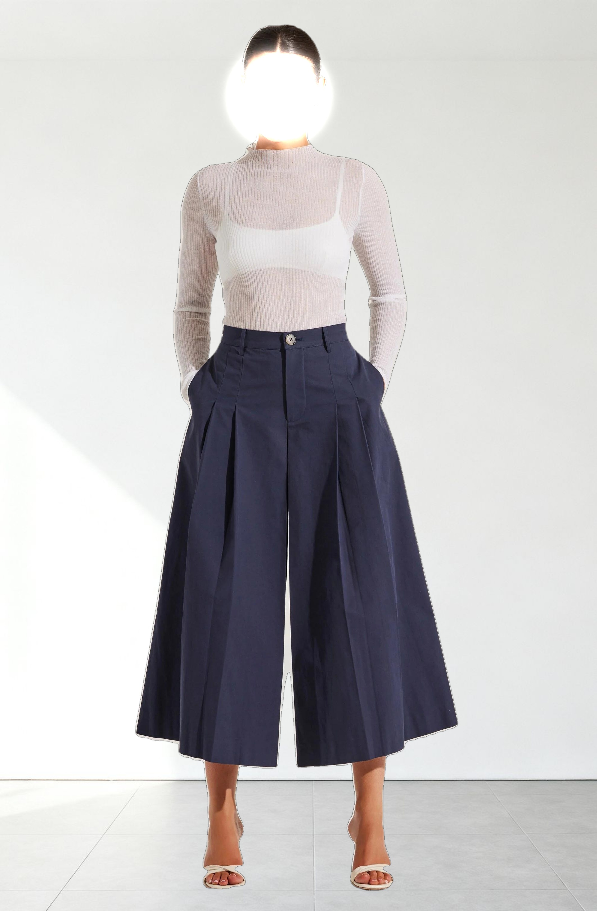 Rowen Pleated Culotte Pants