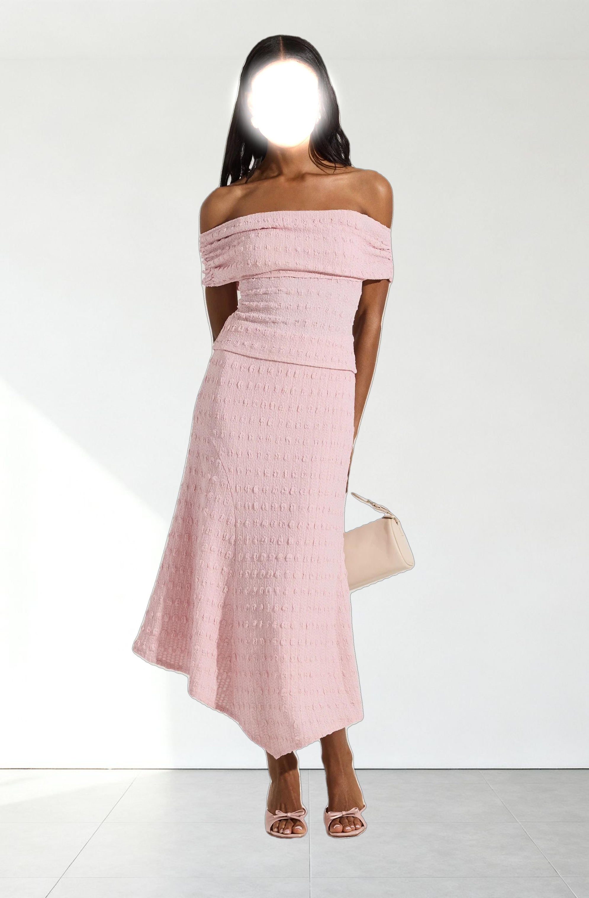 Textured Asymmetric Knit Skirt