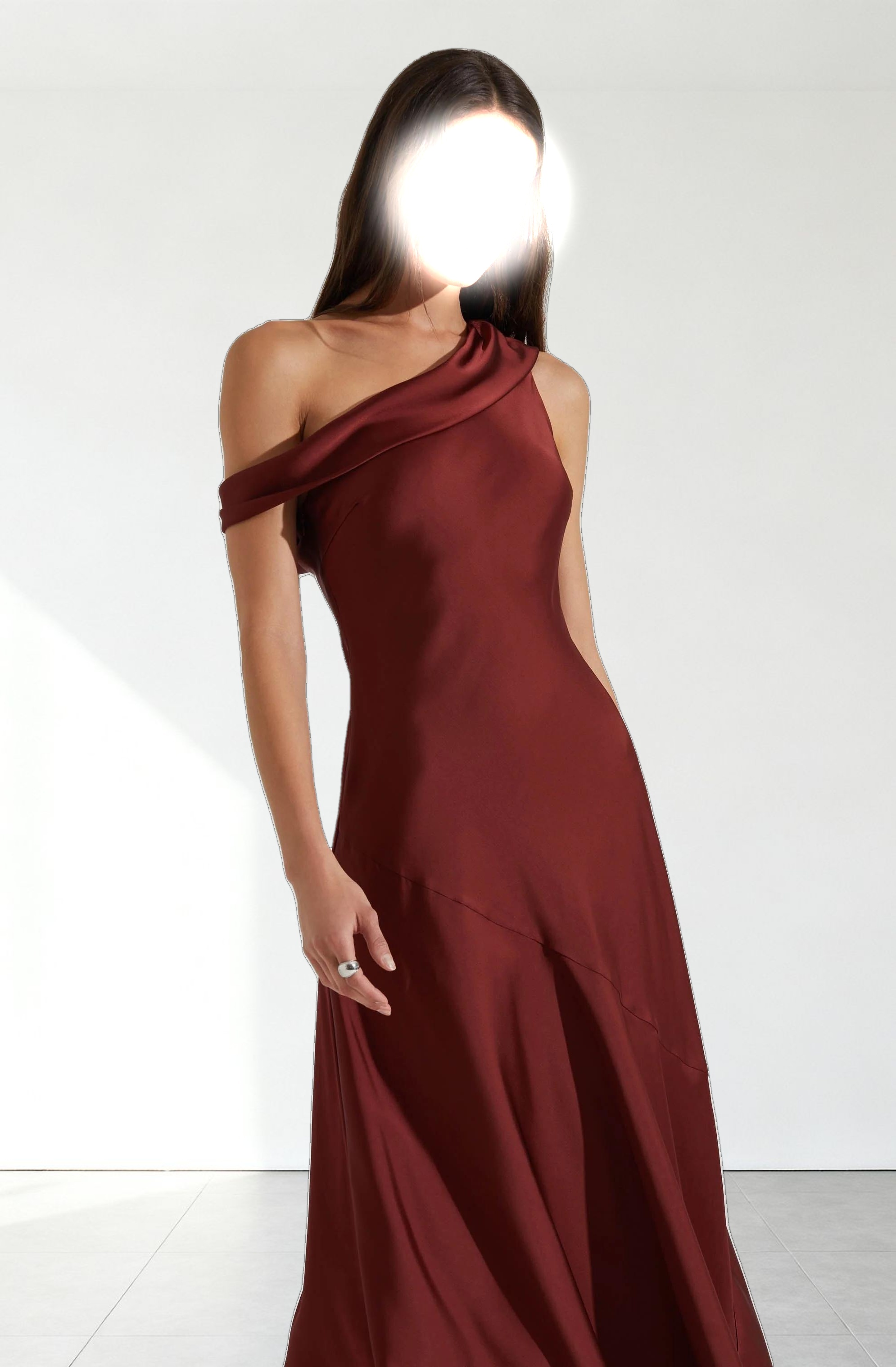 Orissa Satin Off Shoulder Dress