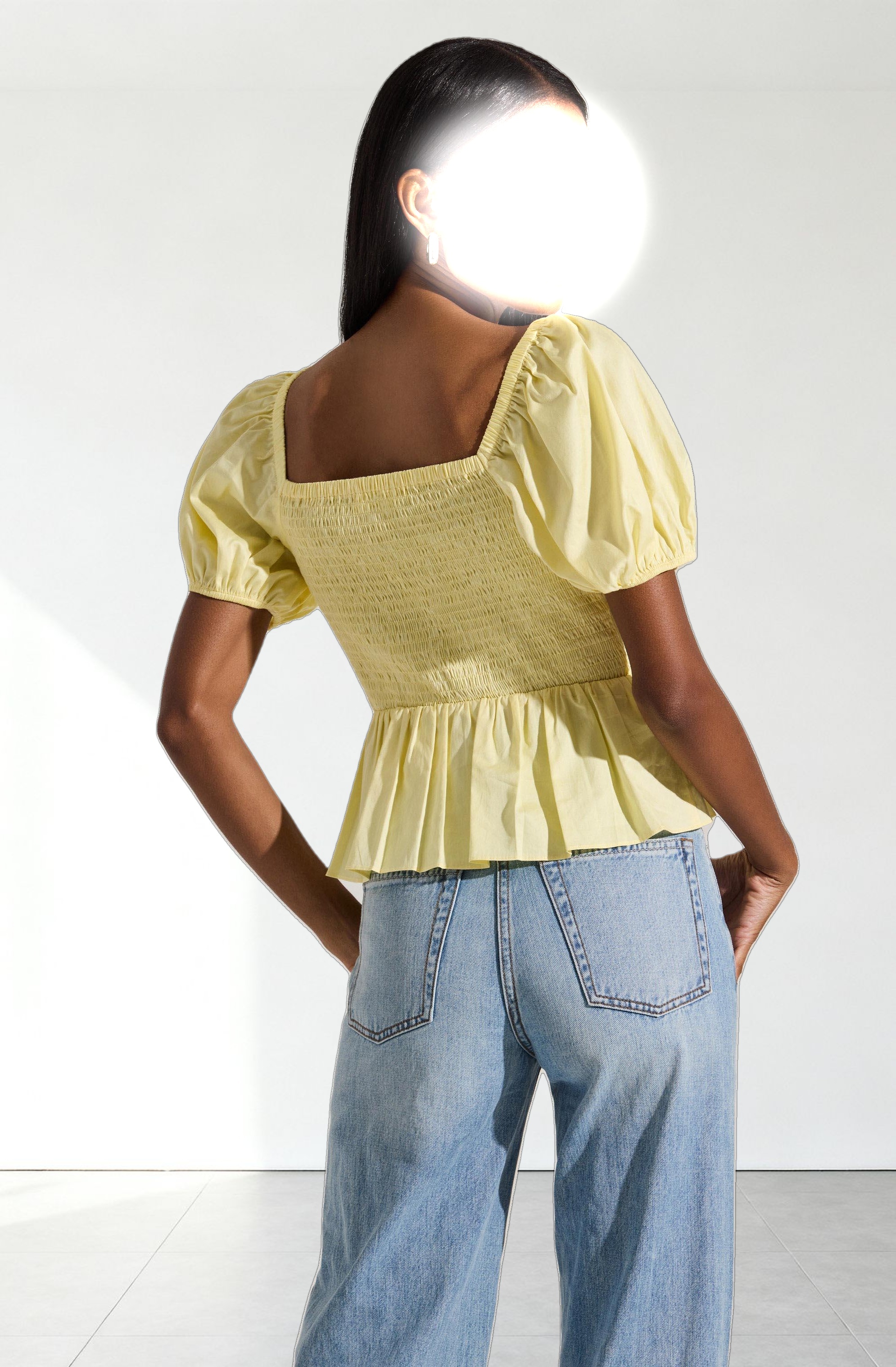 Bow Front Peplum Top