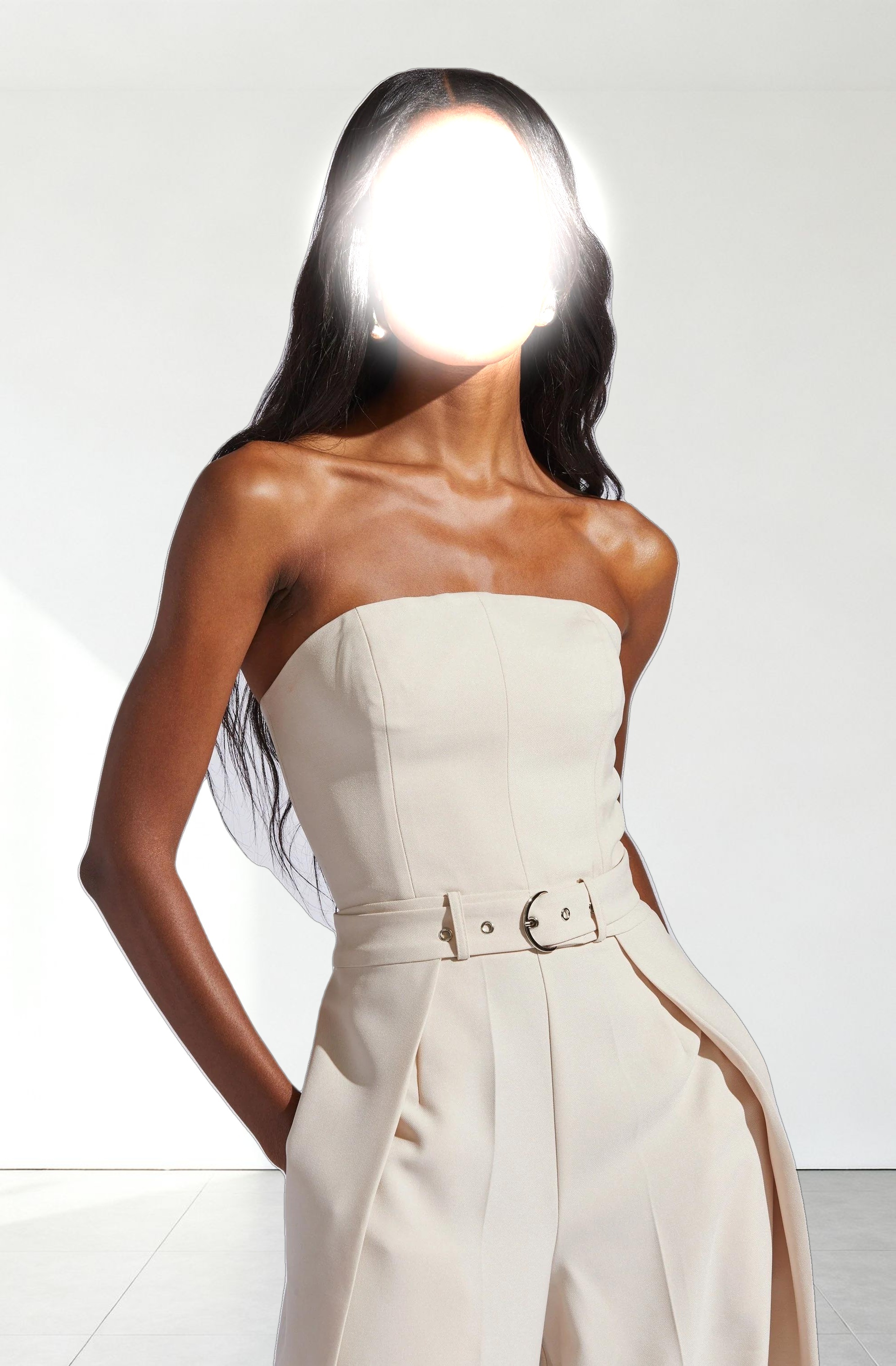 Bryony Tailored Pleat Belted Jumpsuit