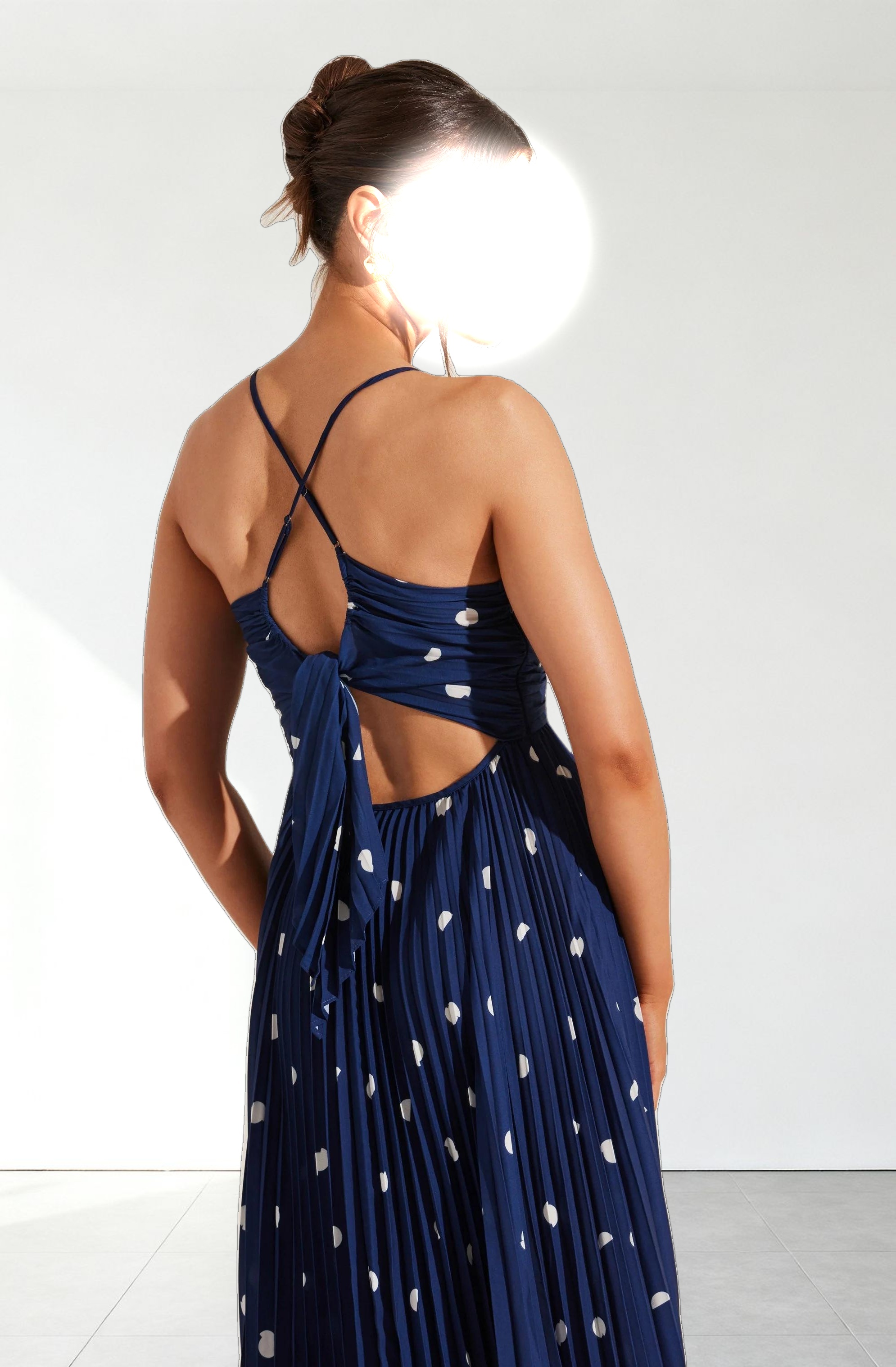 Blythe Floral Plisse Midi Dress