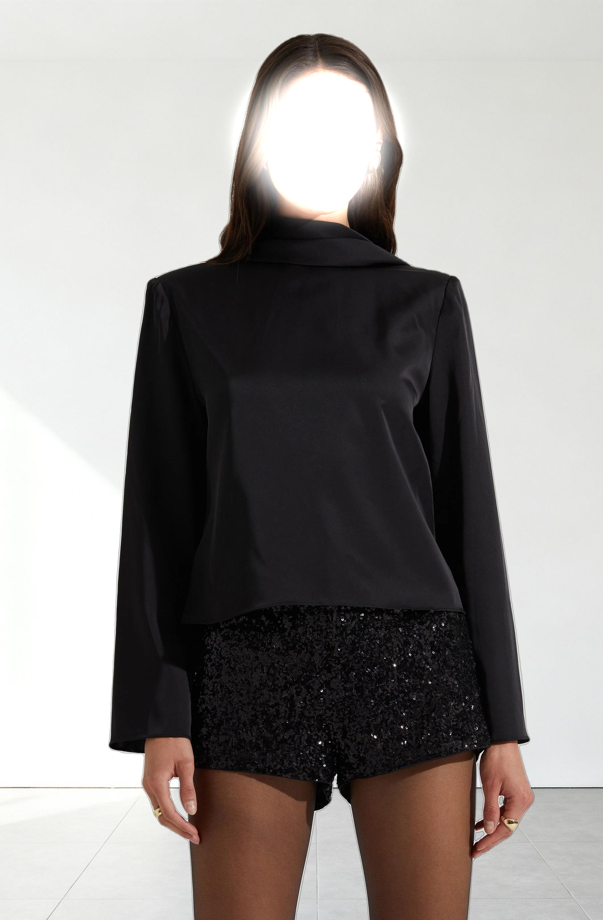 Bethwyn Satin Cowl Back Top