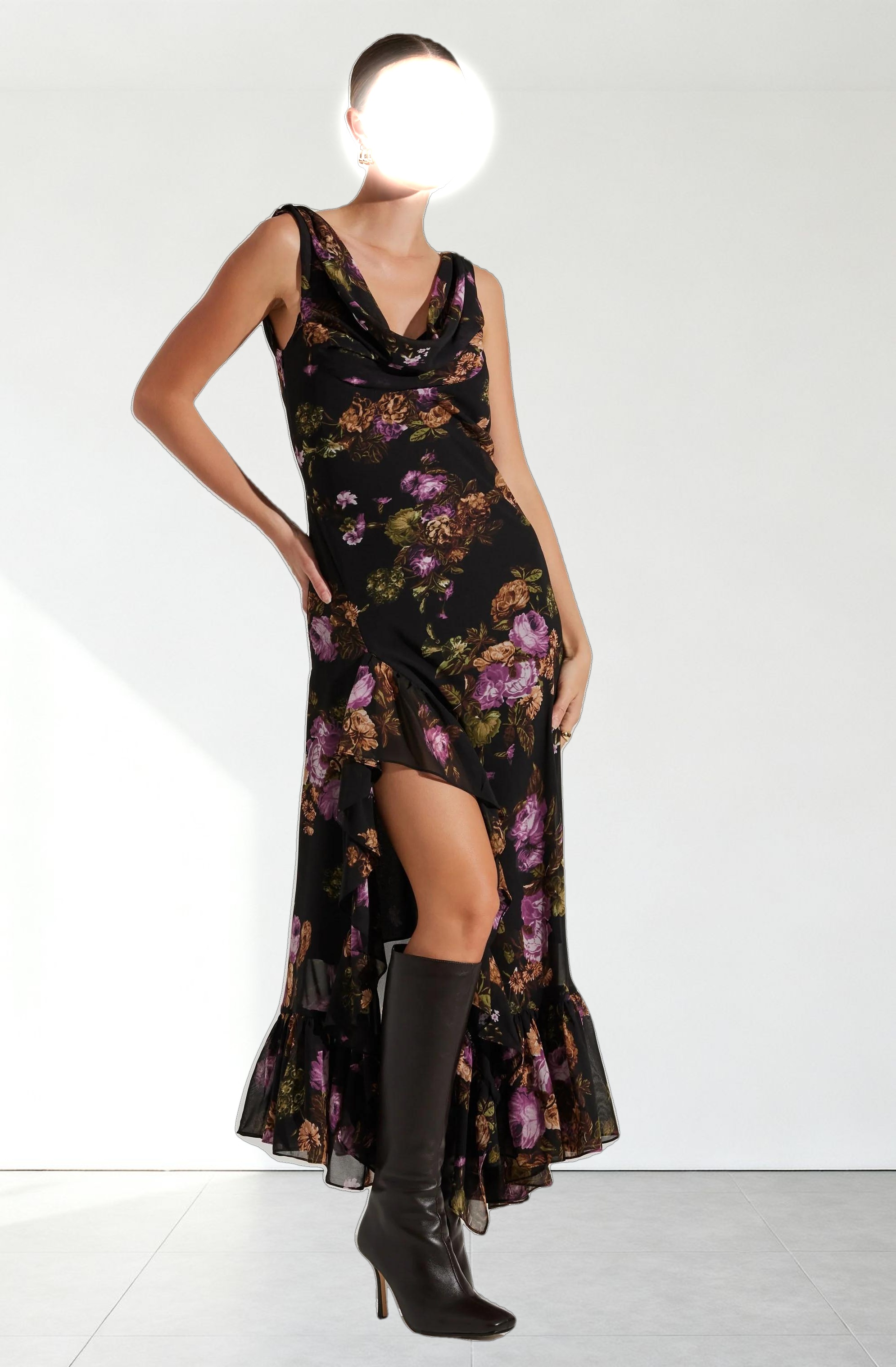 Cecilia Cowl Neck Maxi Dress