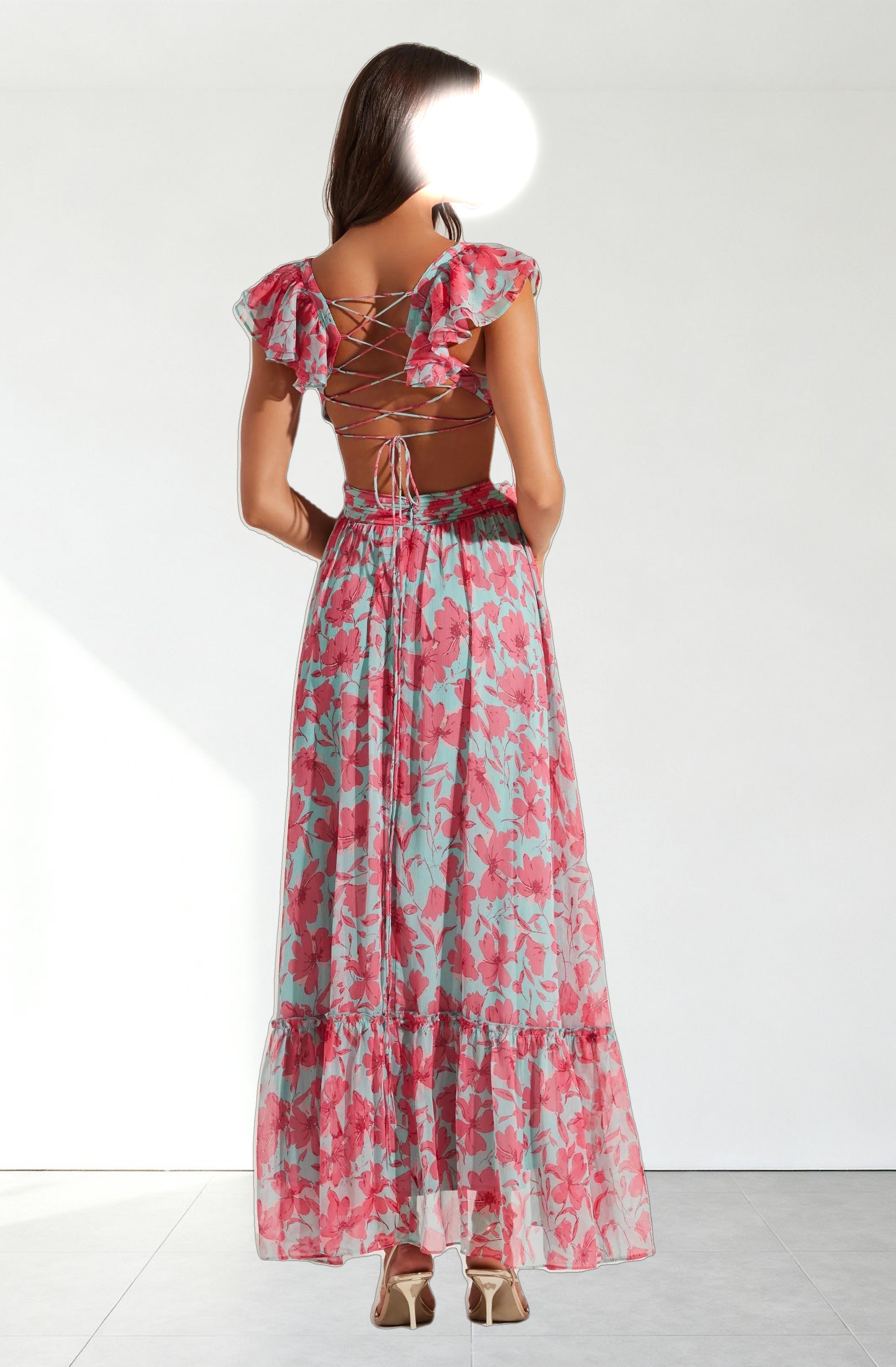 Primrose Floral Strappy Back Maxi Dress