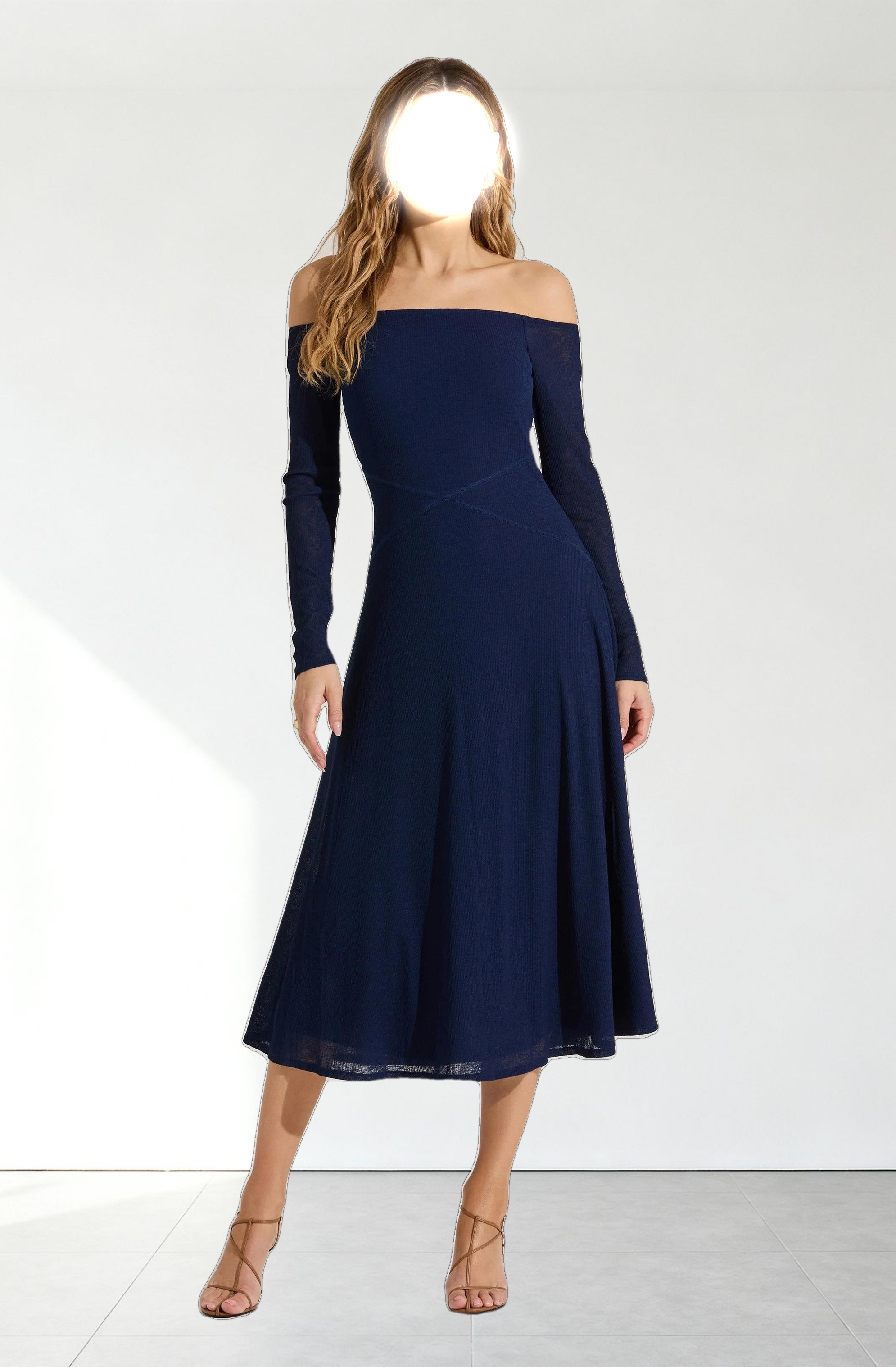 Off Shoulder Midi Dress