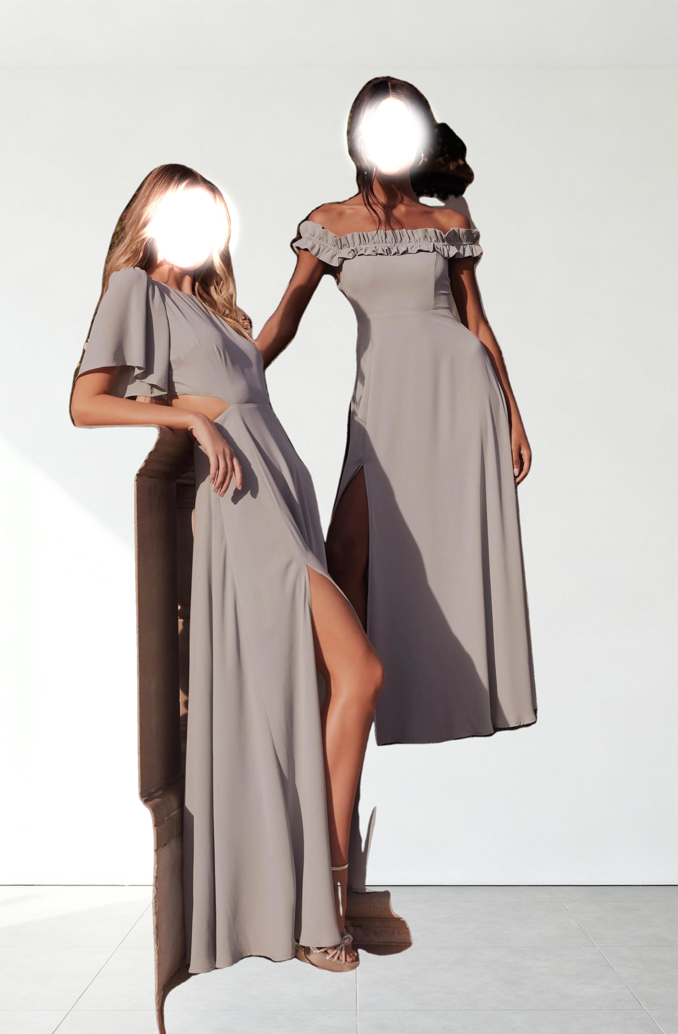 Venetia Off Shoulder Ruffle Trim Maxi Dress