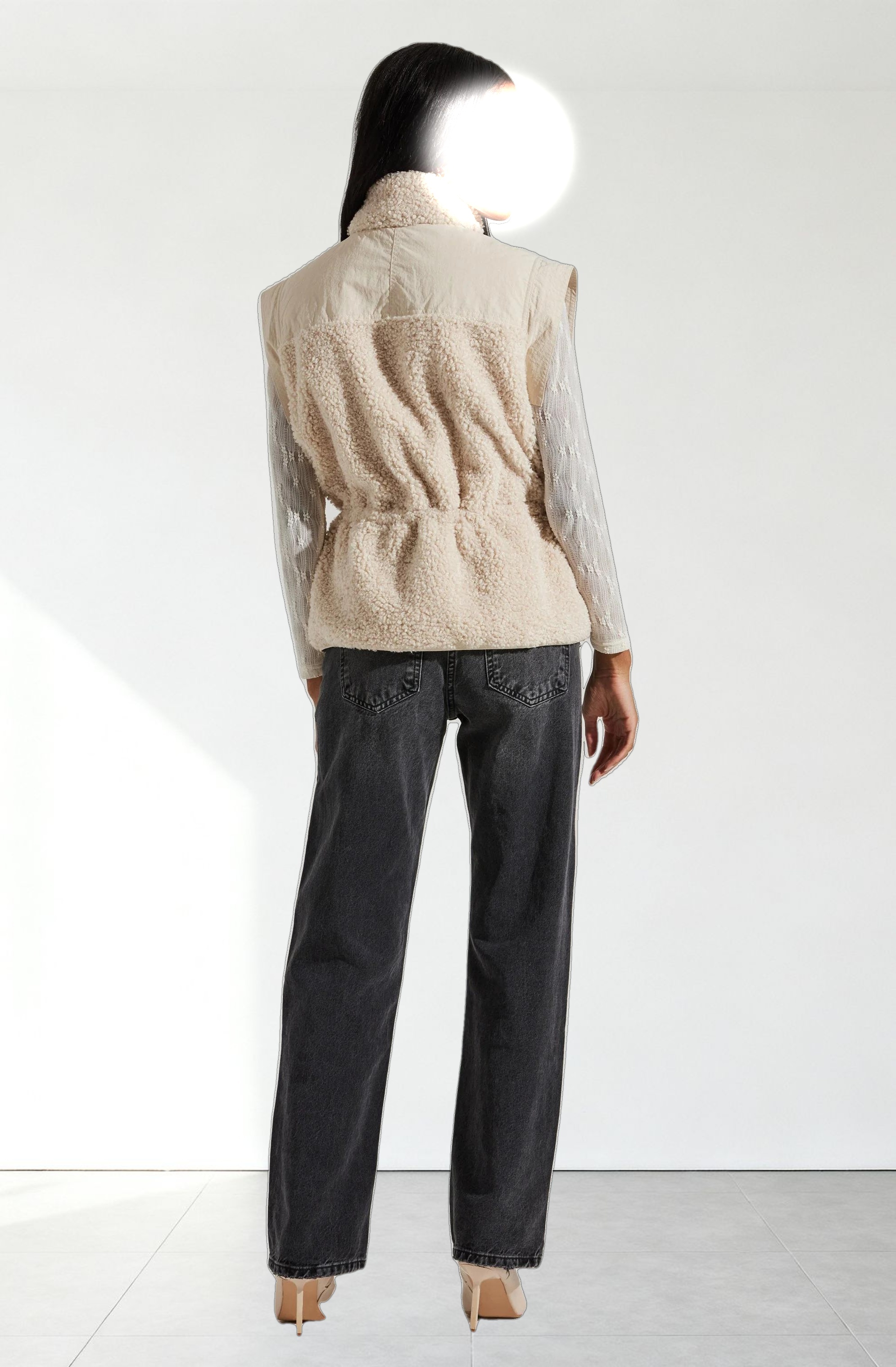 Ivania Boucle Mixed Media Vest