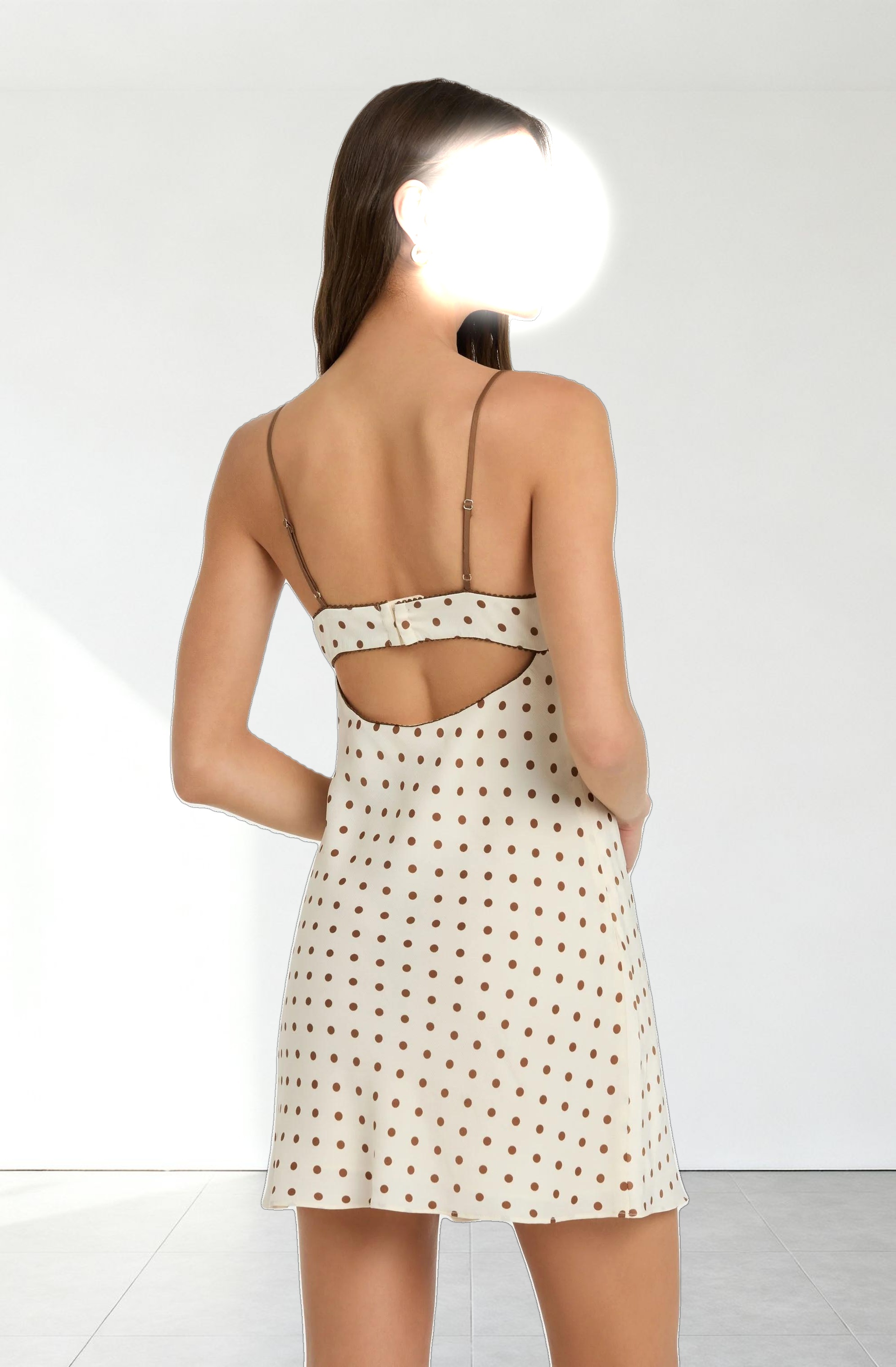 Satin Polka Dot Mini Dress