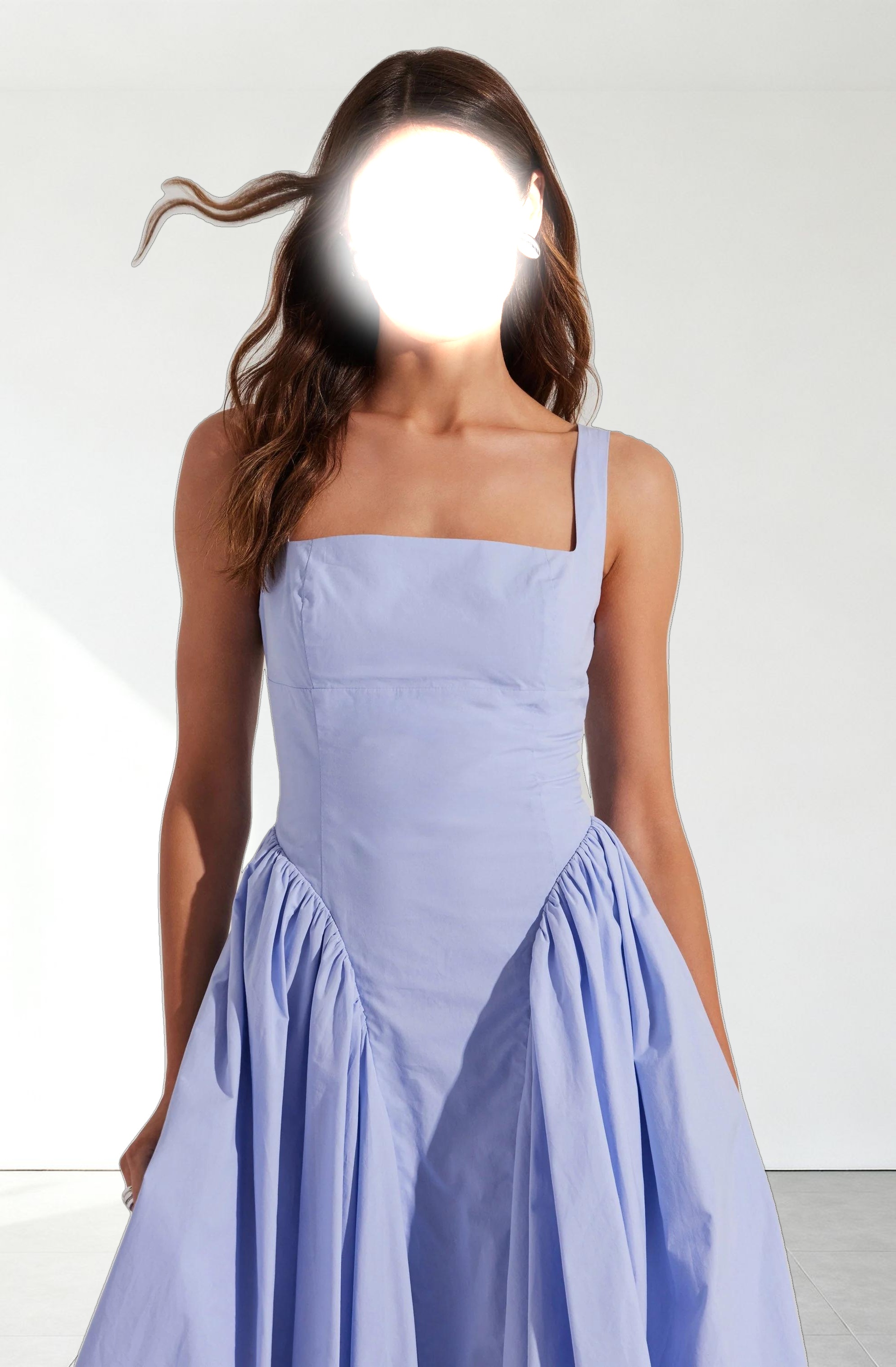 Vinya Poplin Drop Waist Dress