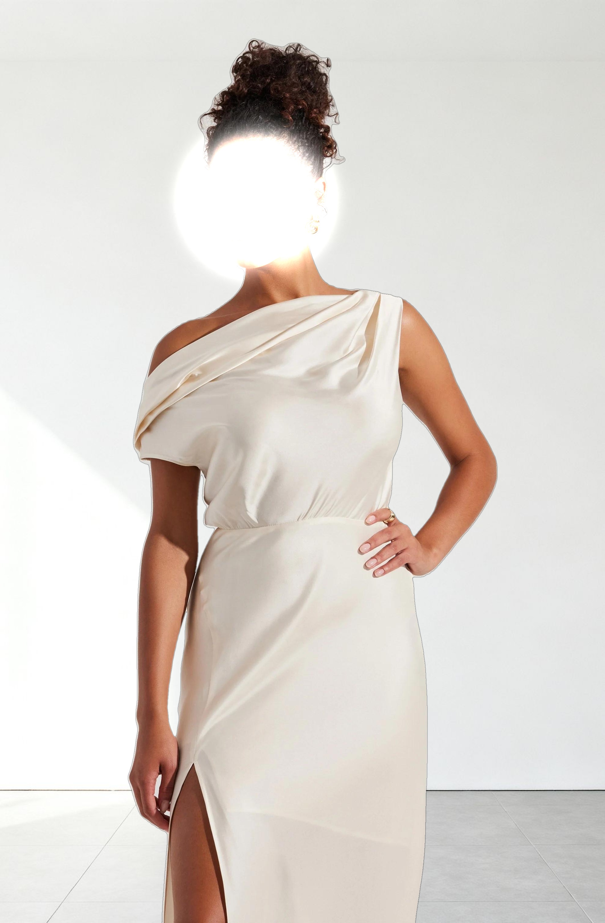 Monroe Satin Off Shoulder Dress