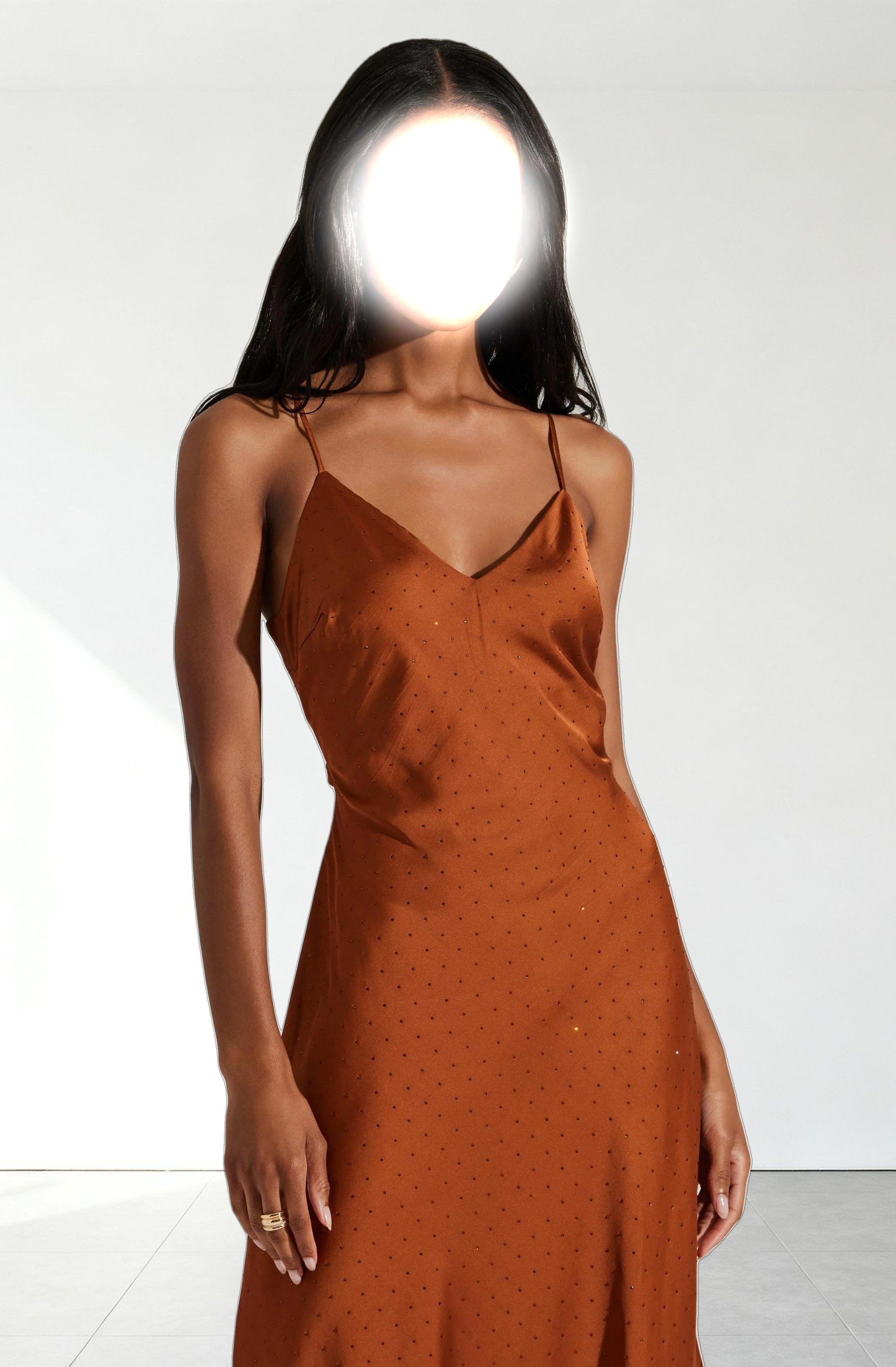 Bonney Rhinestone Maxi Slip Dress