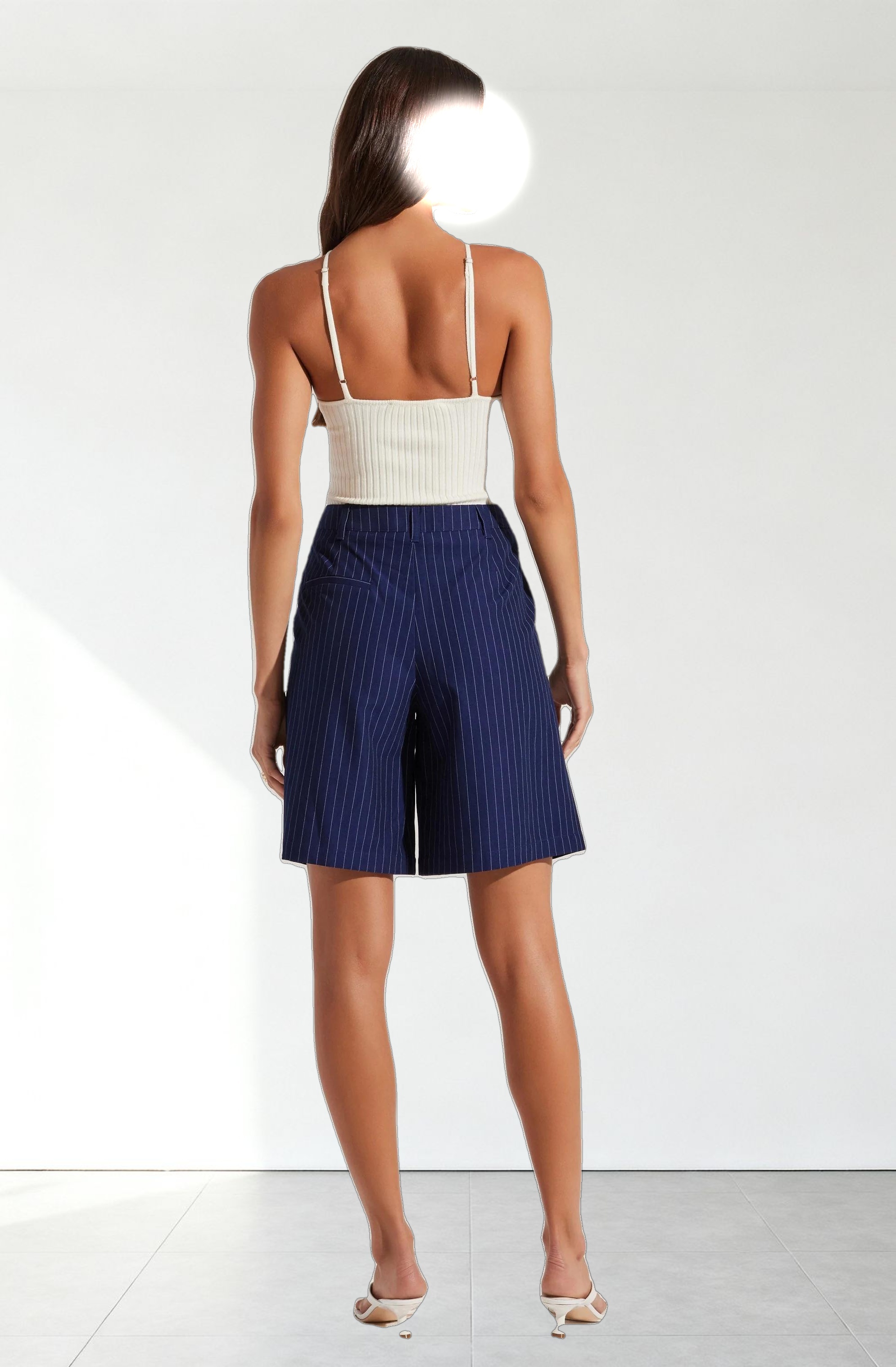 Tailored Pinstripe Bermuda Shorts
