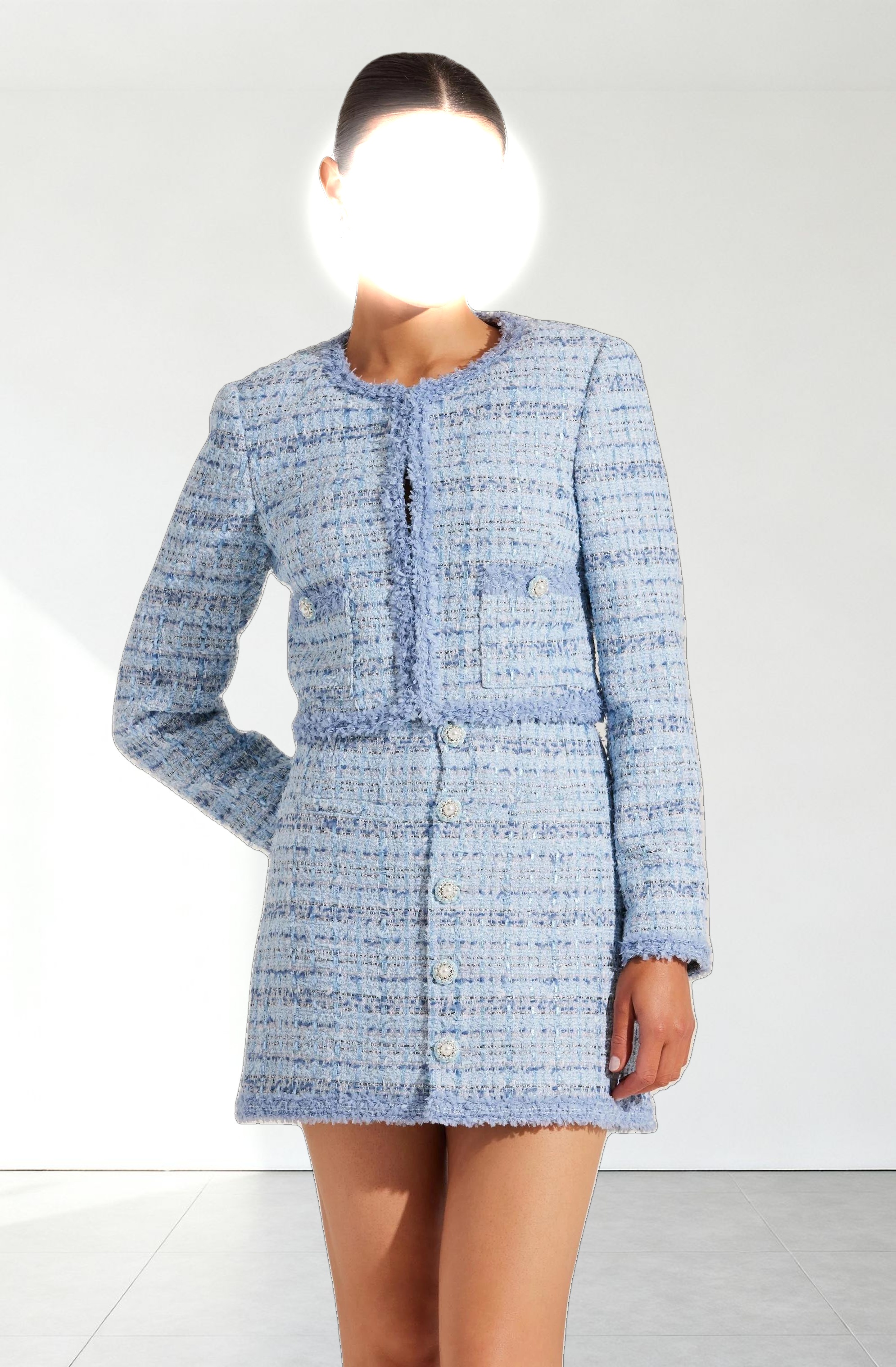 Milena Tweed Contrast Trim Jacket