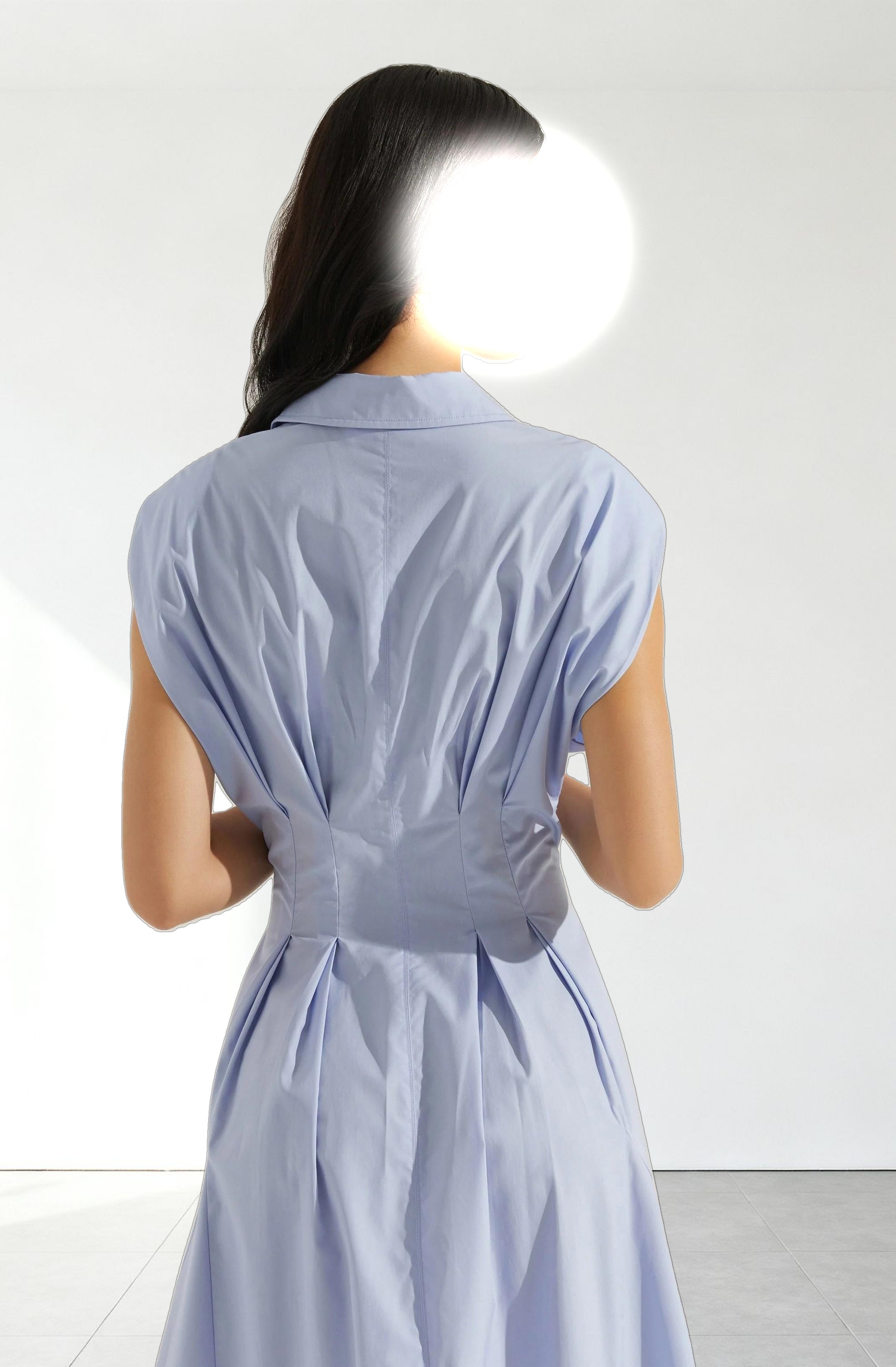 Beckett Tapered Waist Pleated Dress