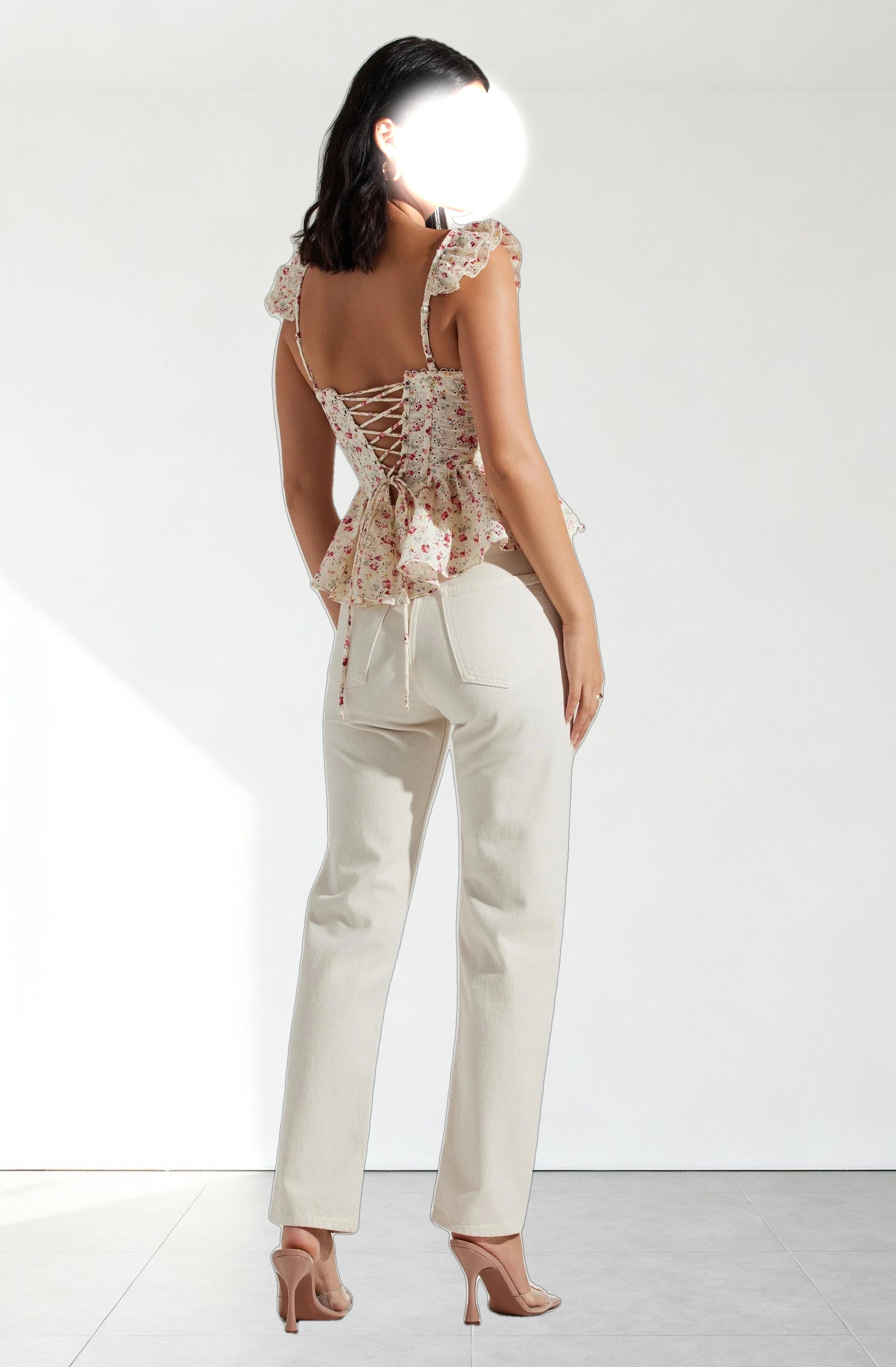 Baylin Floral Peplum Top