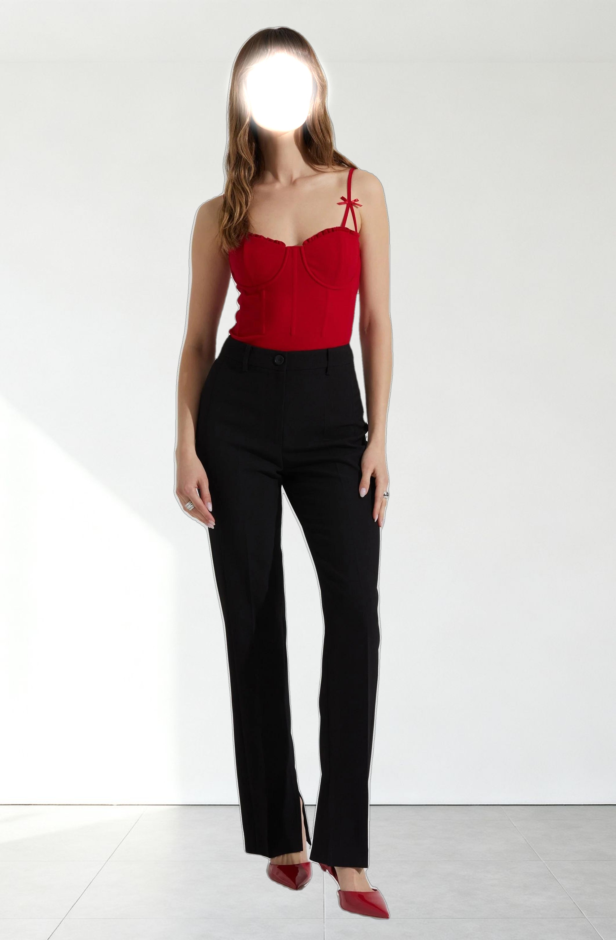 Adana Bow Detail Bustier Top