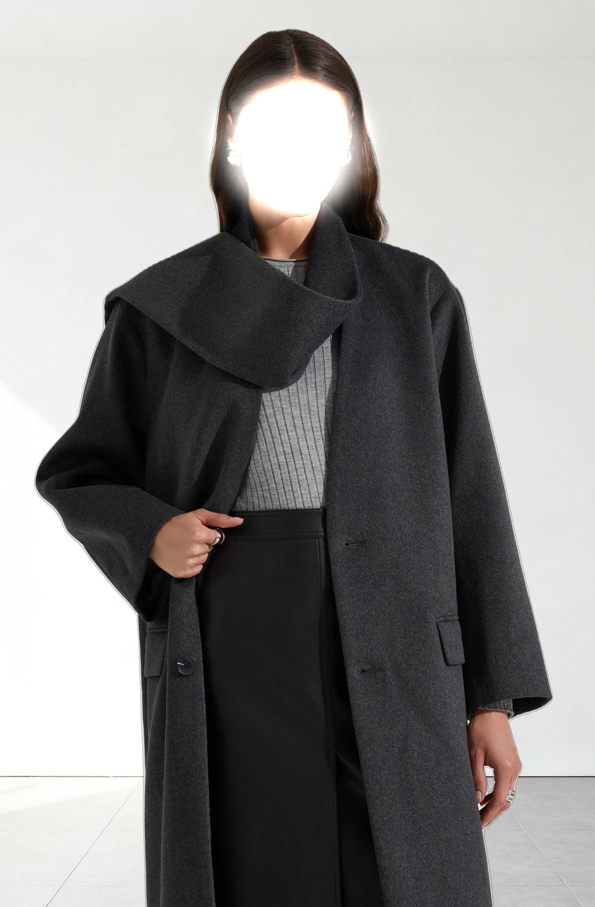 Londyn Scarf Longline Coat