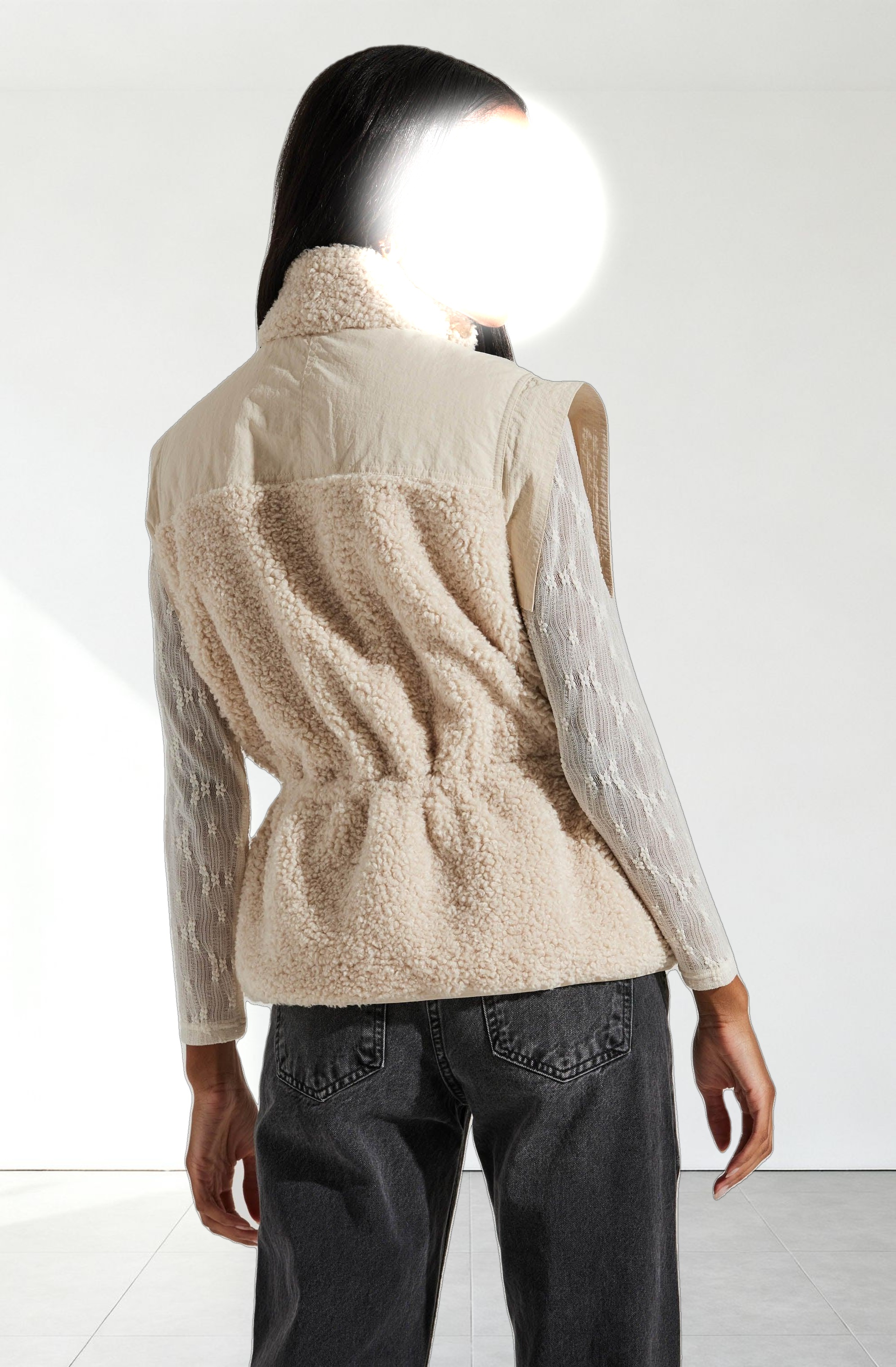 Ivania Boucle Mixed Media Vest