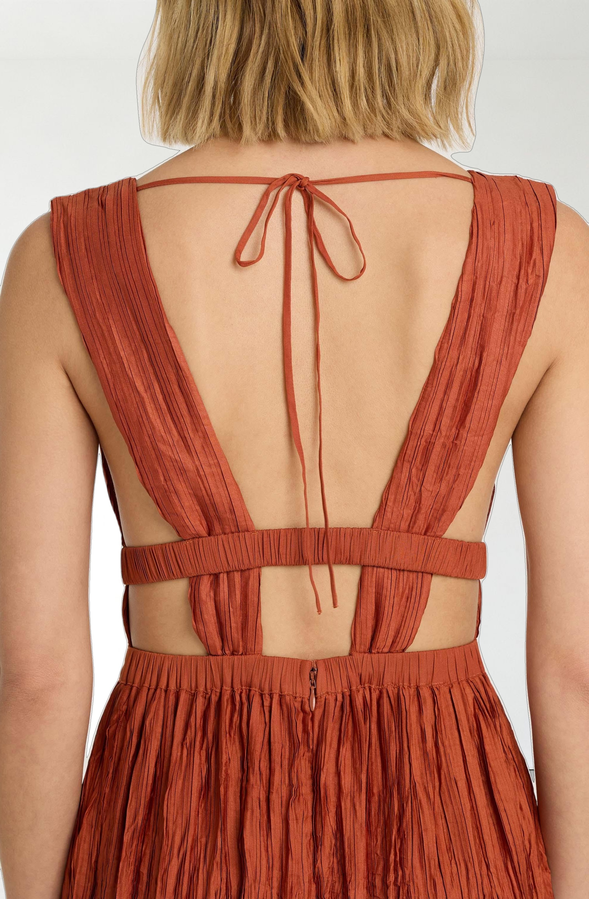 Tesni Pleated Maxi Dress