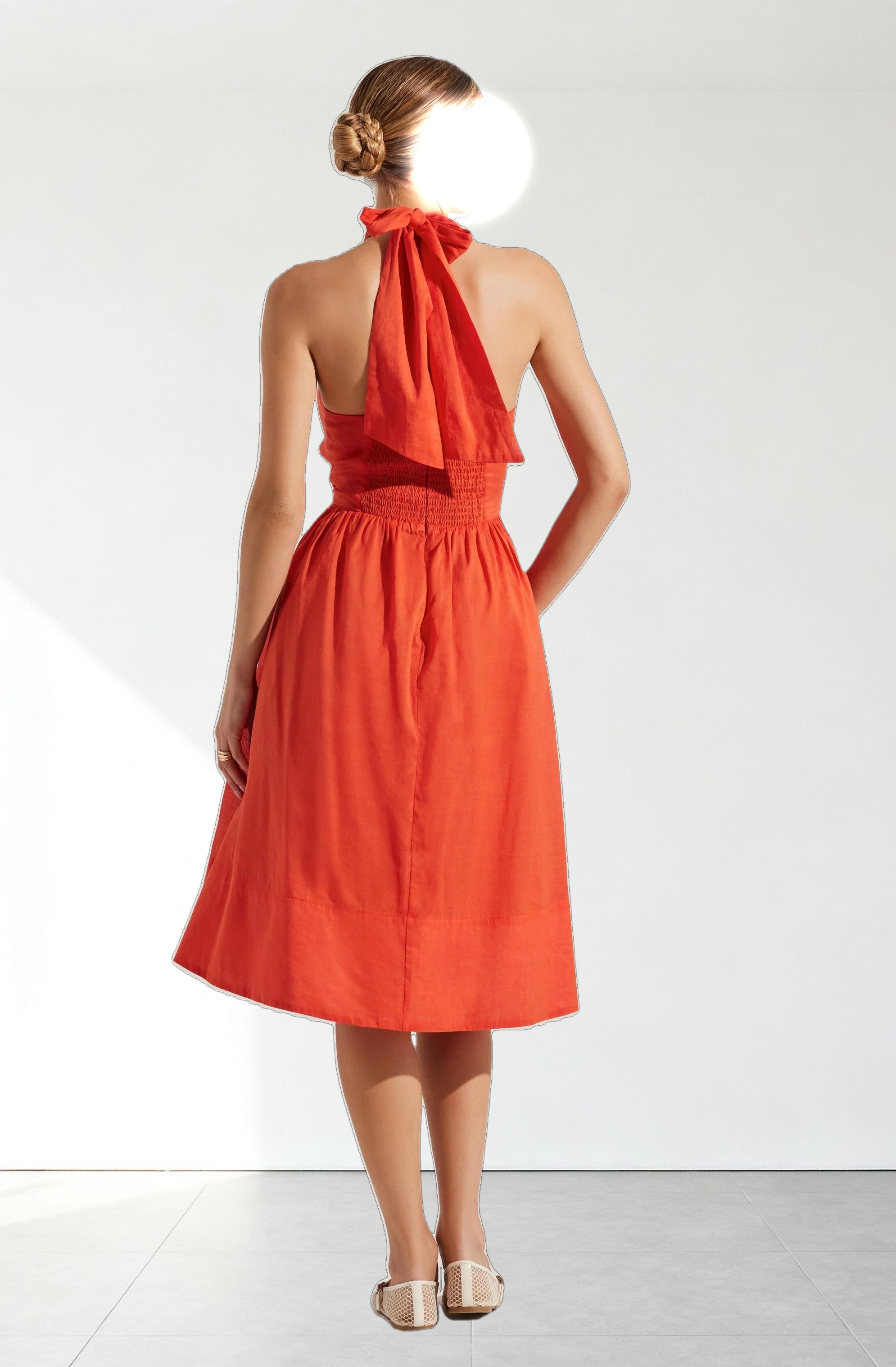 Kalia Crossover Halter Mini Dress