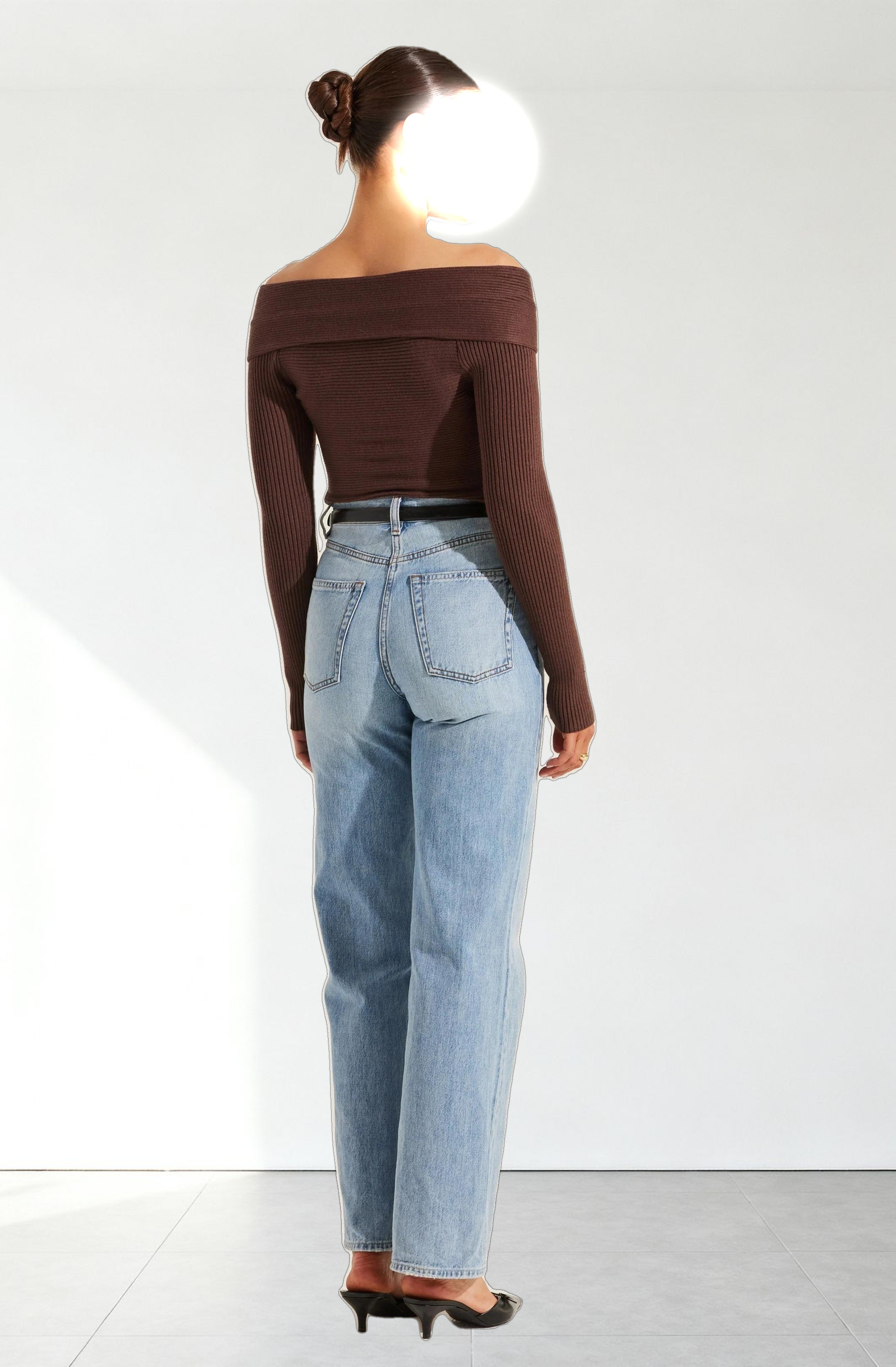 Off Shoulder Crossover Sweater