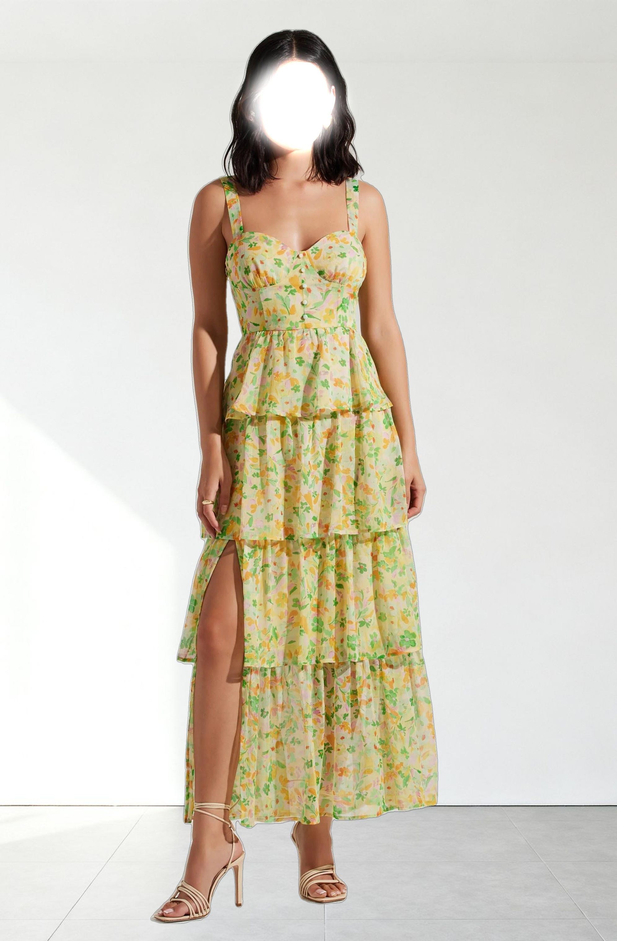 Midsummer Floral Tiered Maxi Dress