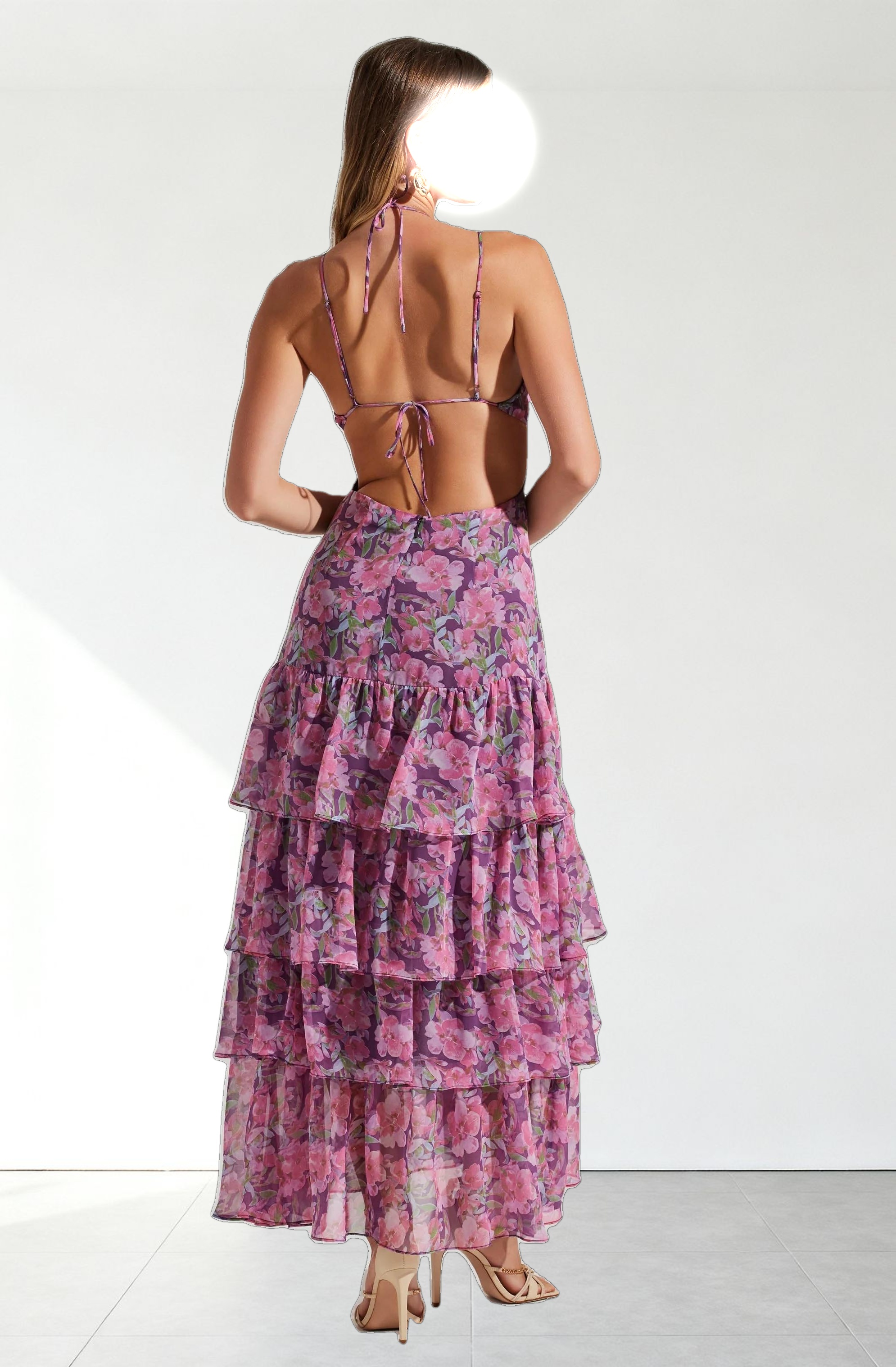 Aneira Floral Tiered Maxi Dress