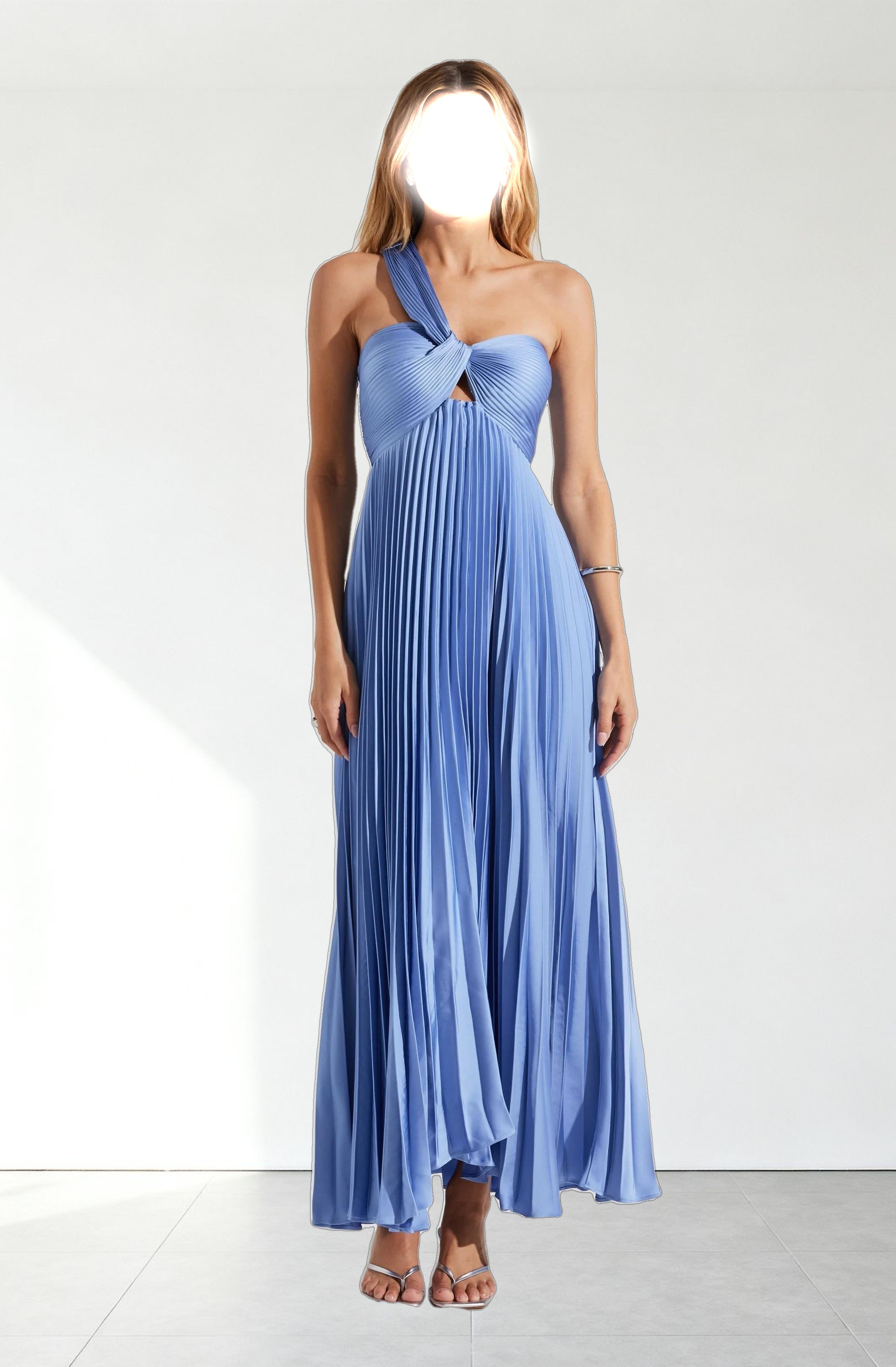 Rasya Pleated Maxi Dress