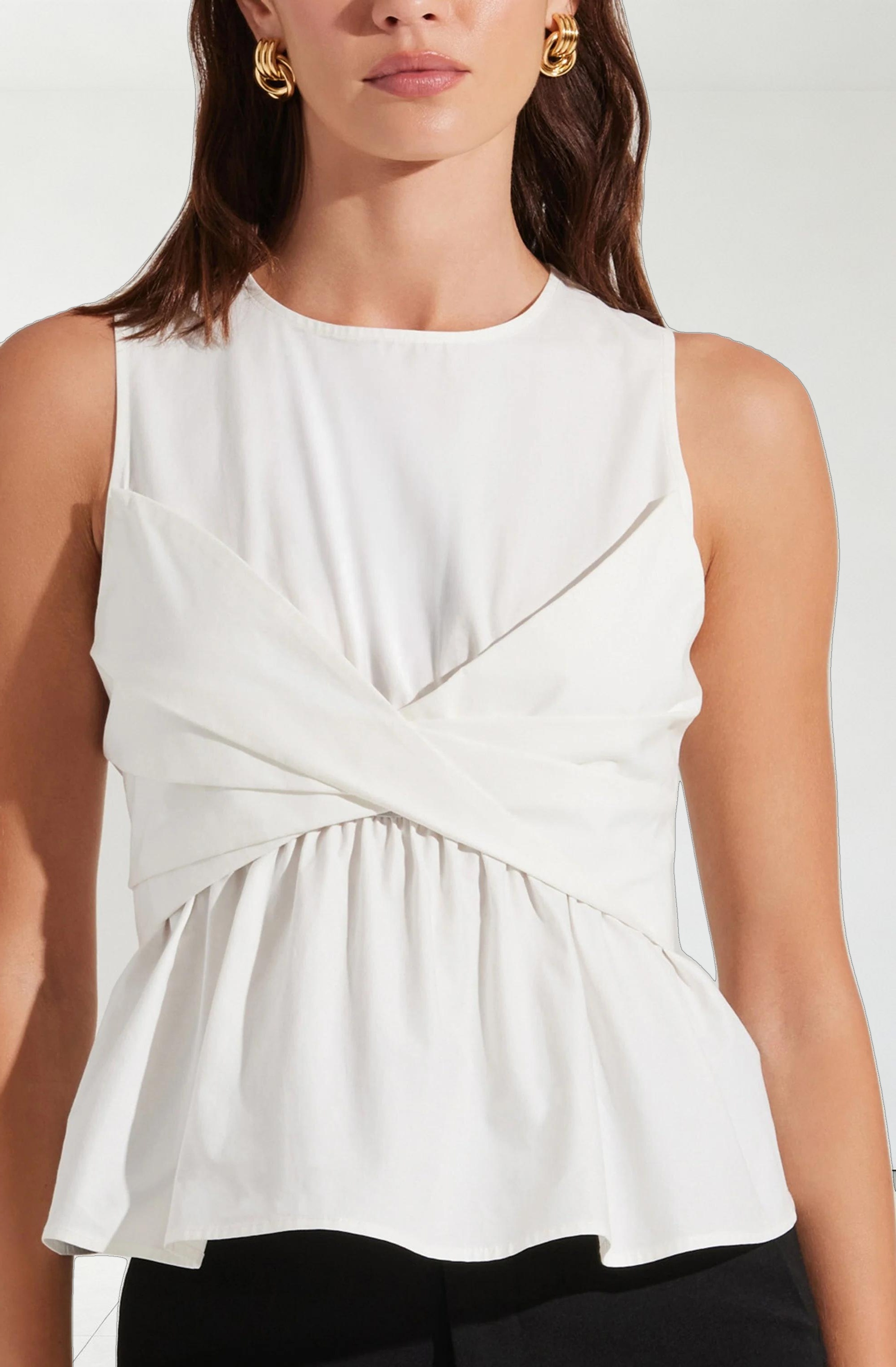 Isela Sleeveless Crossover Top