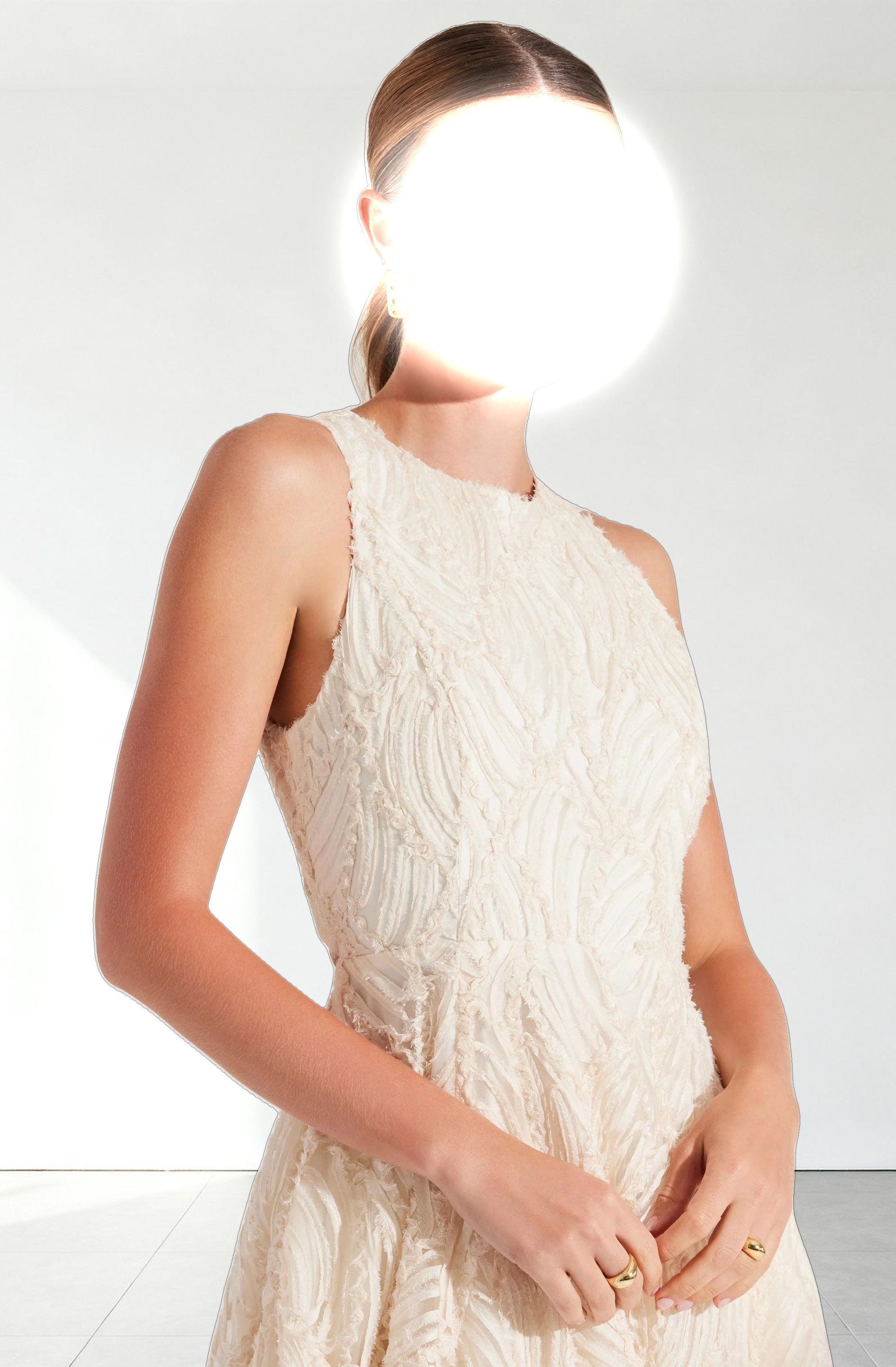 Lillemor 3D Textured Midi Dress