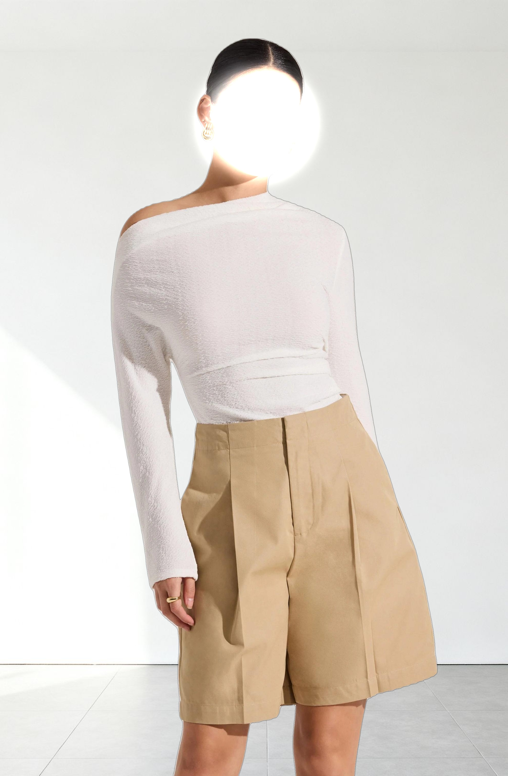 Tailored Pleated Bermuda Shorts