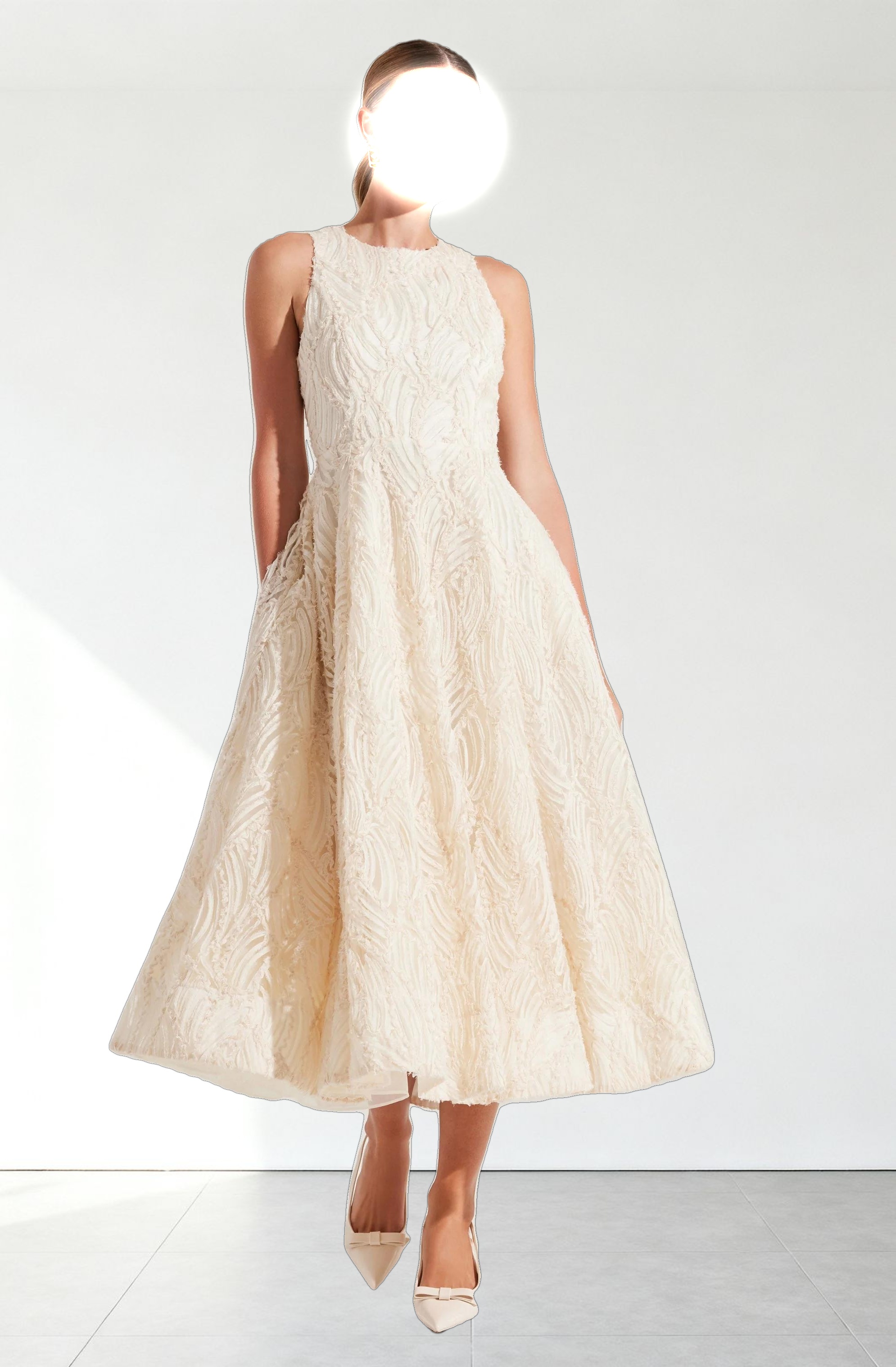 Lillemor 3D Textured Midi Dress