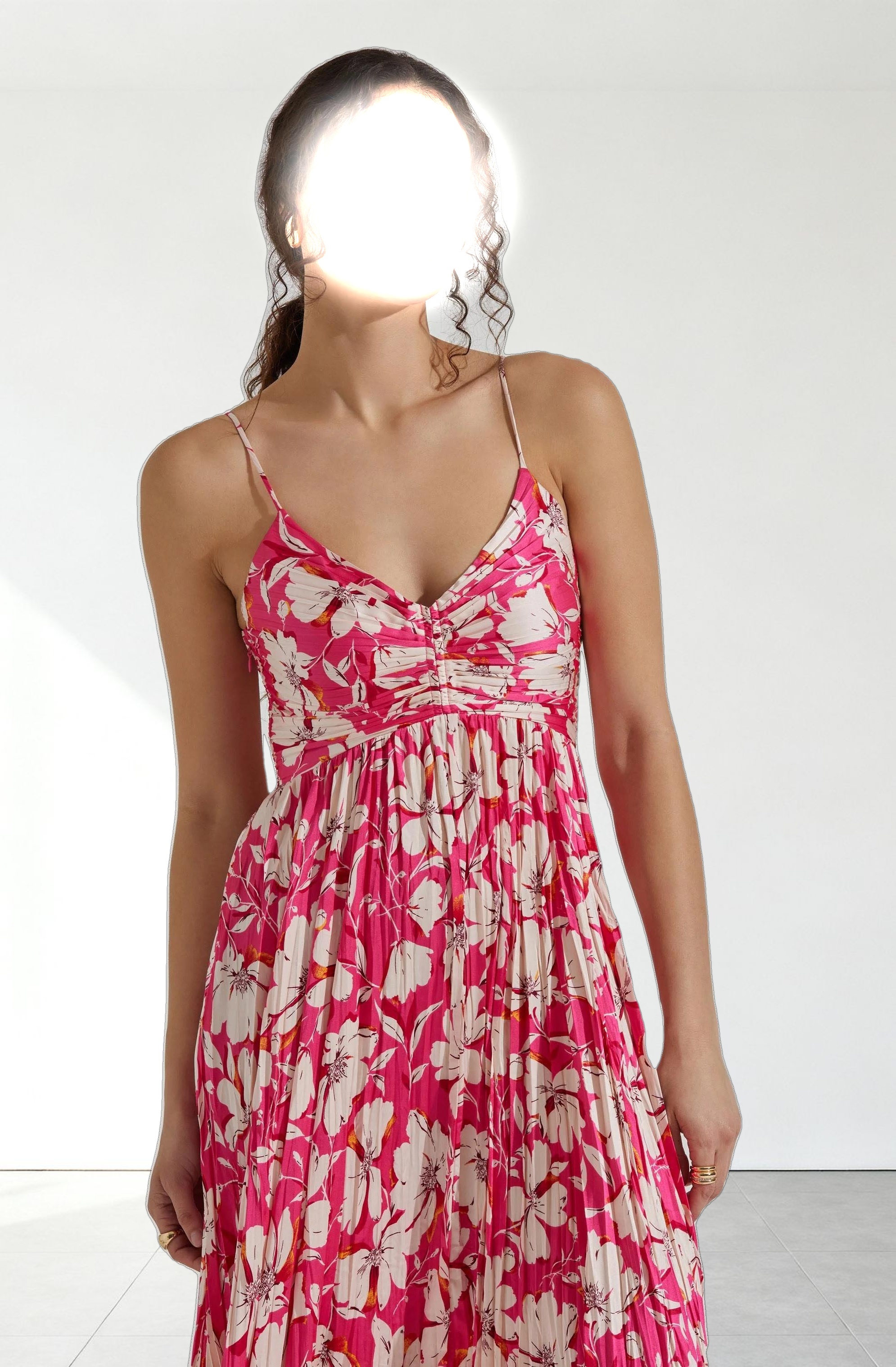 Maeve Pleated Midi Dress