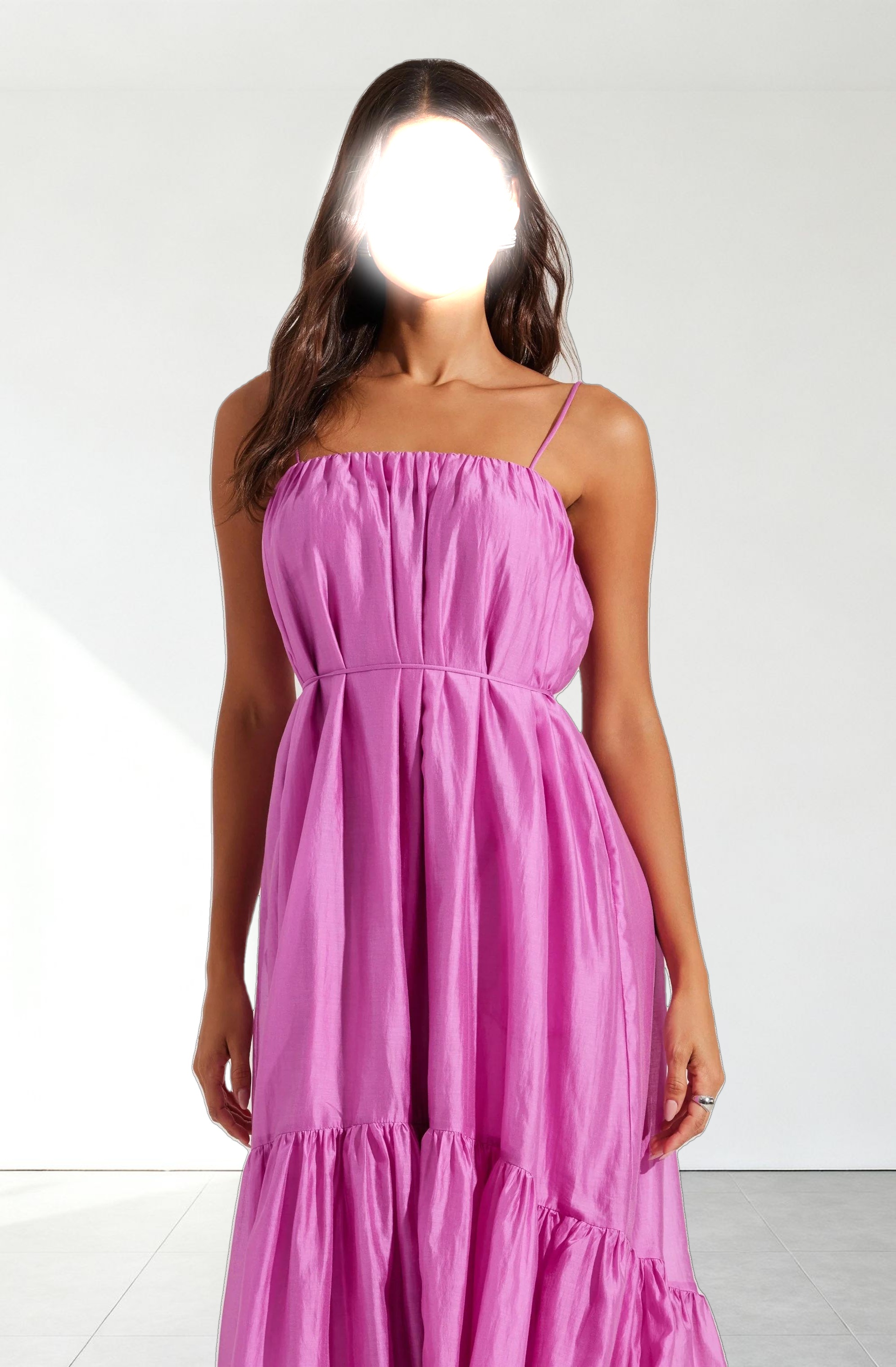 Elisha Tiered High-Low Maxi Dress