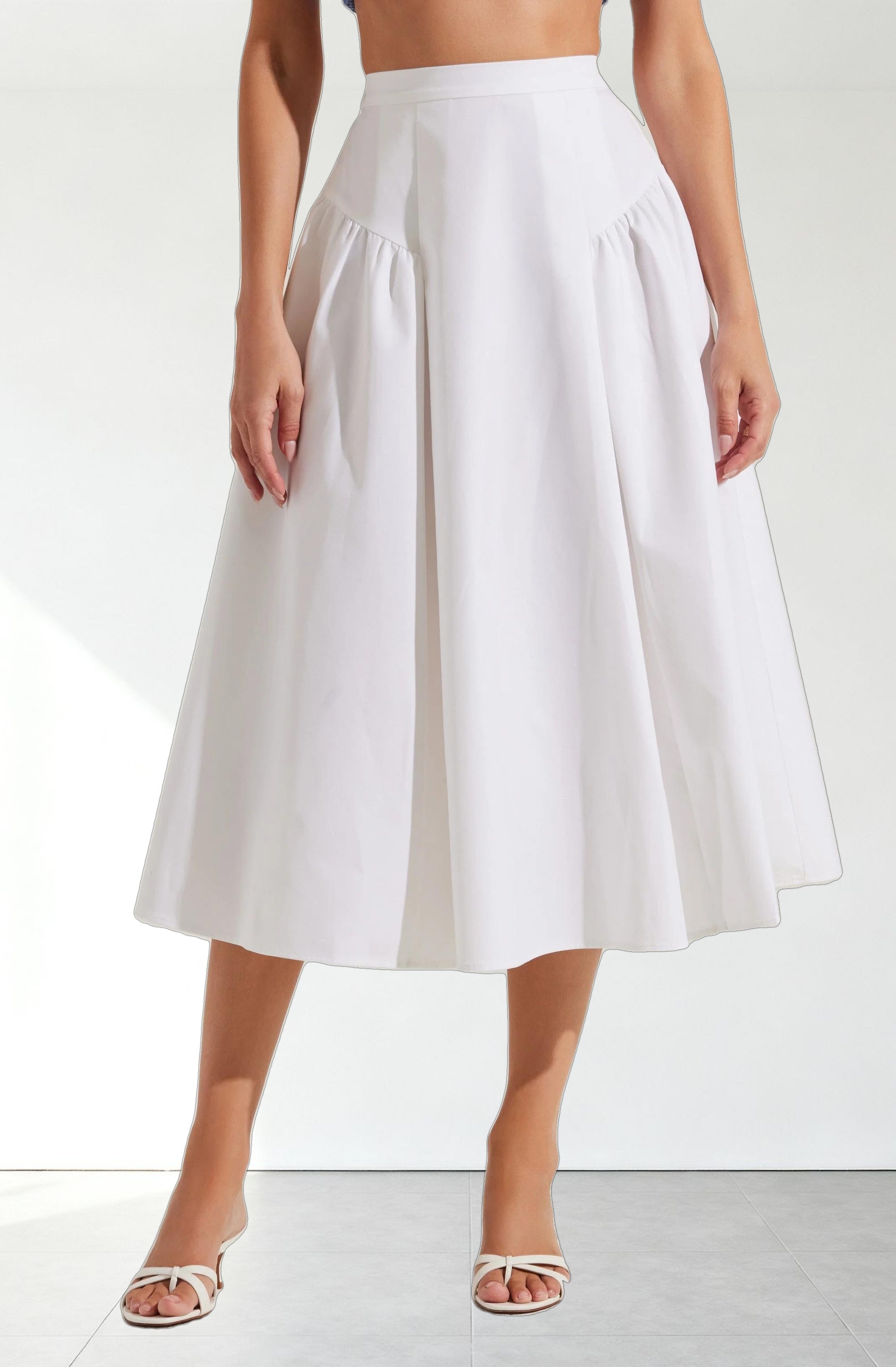 Laila Ruched Detail Midi Skirt