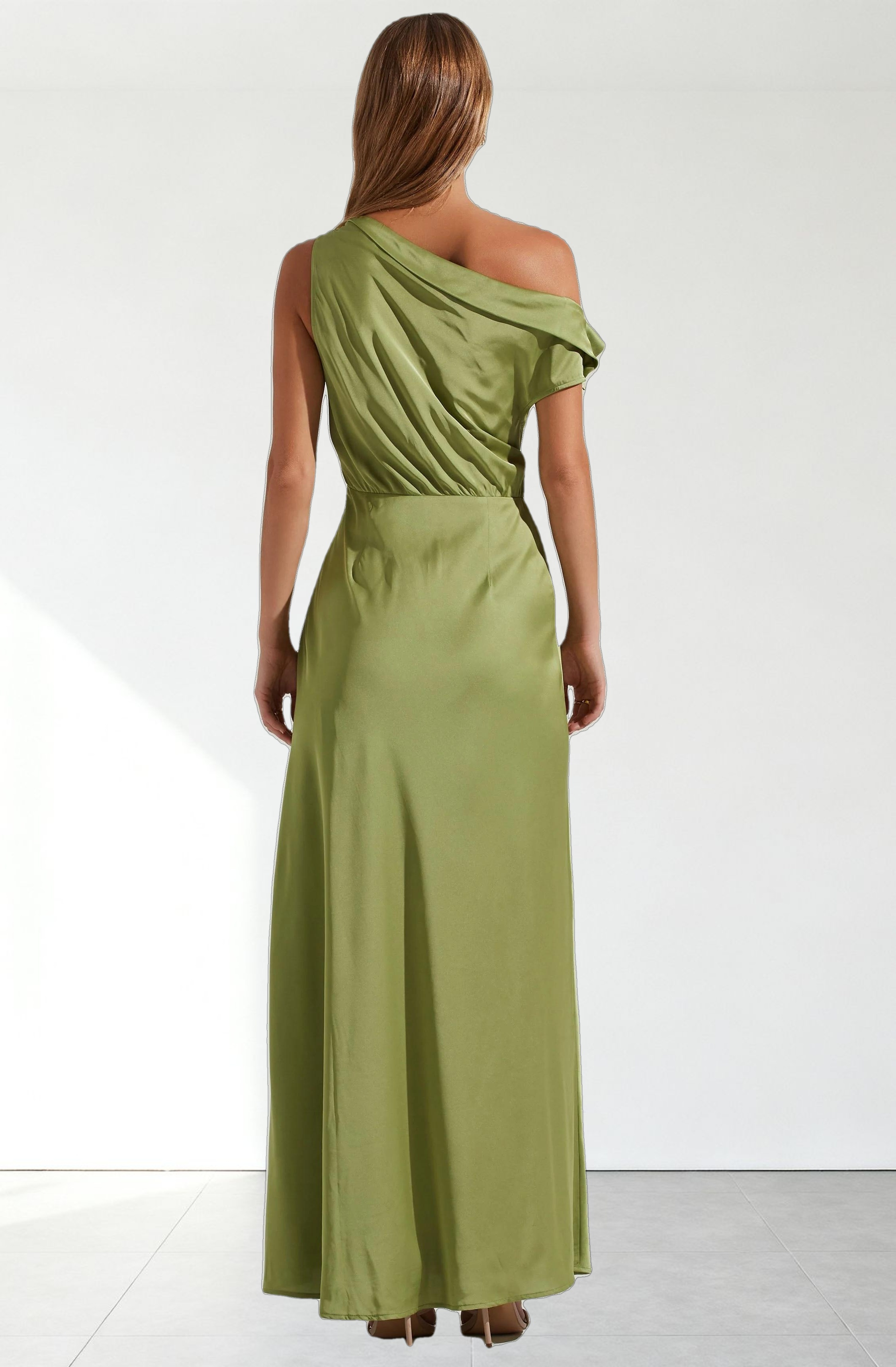 Monroe Satin Off Shoulder Maxi Dress