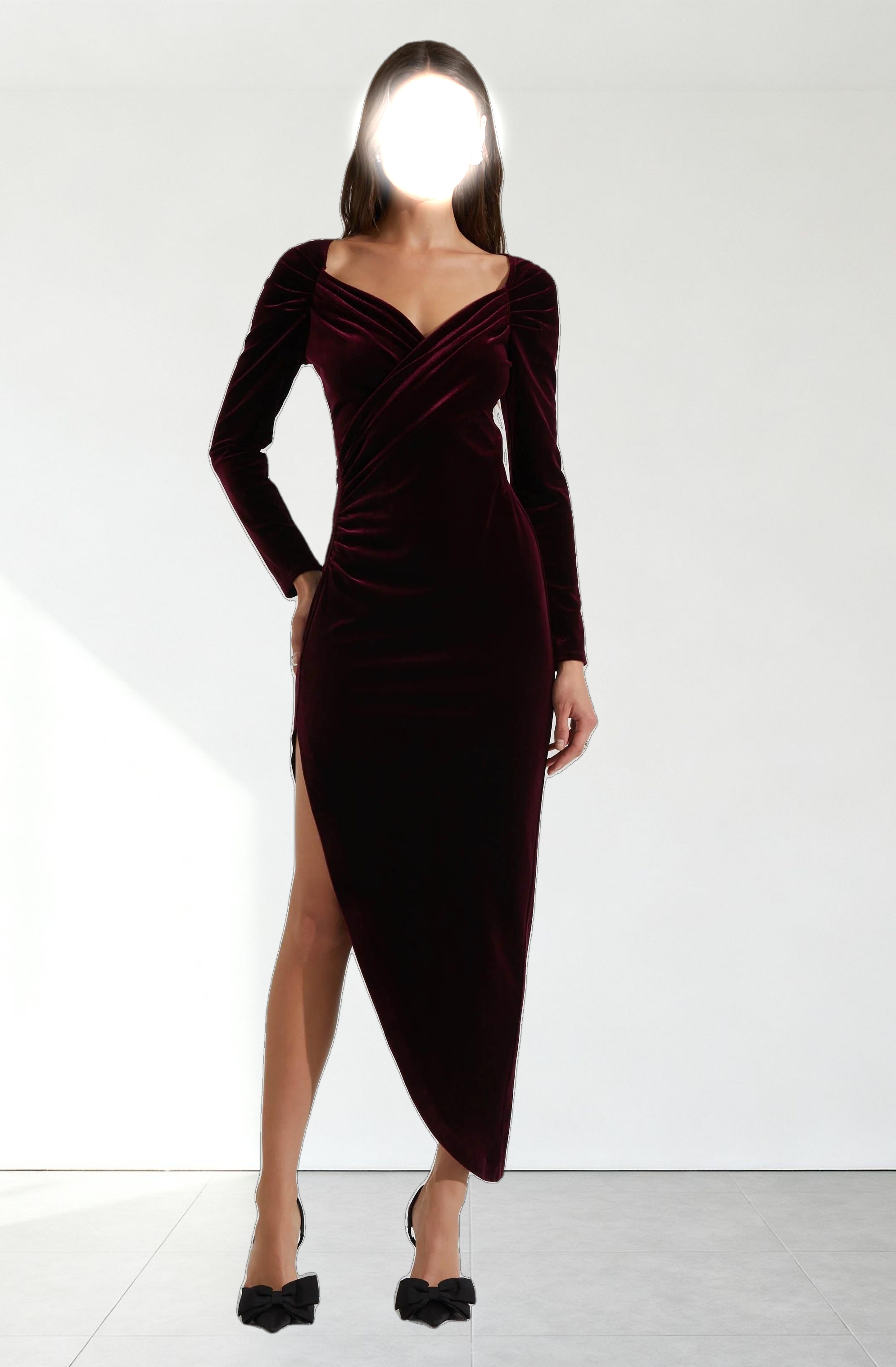 Sirica Velvet Off Shoulder Dress
