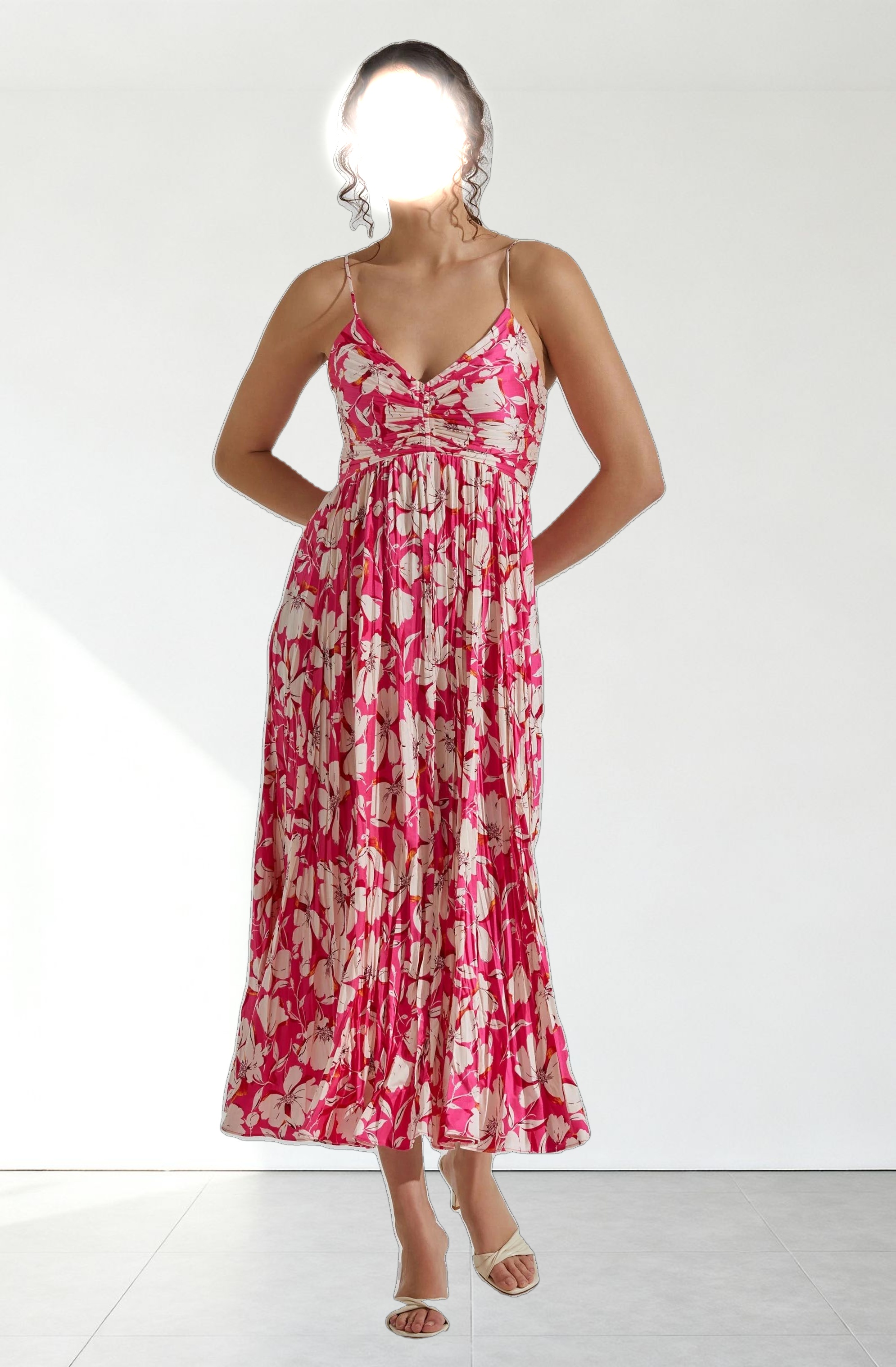 Maeve Pleated Midi Dress