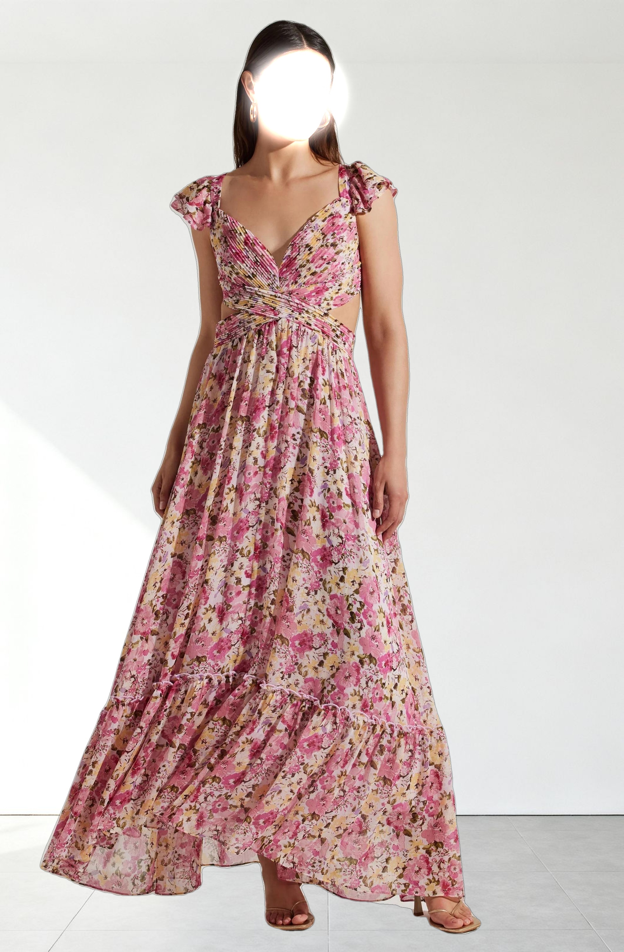 Primrose Floral Strappy Back Maxi Dress