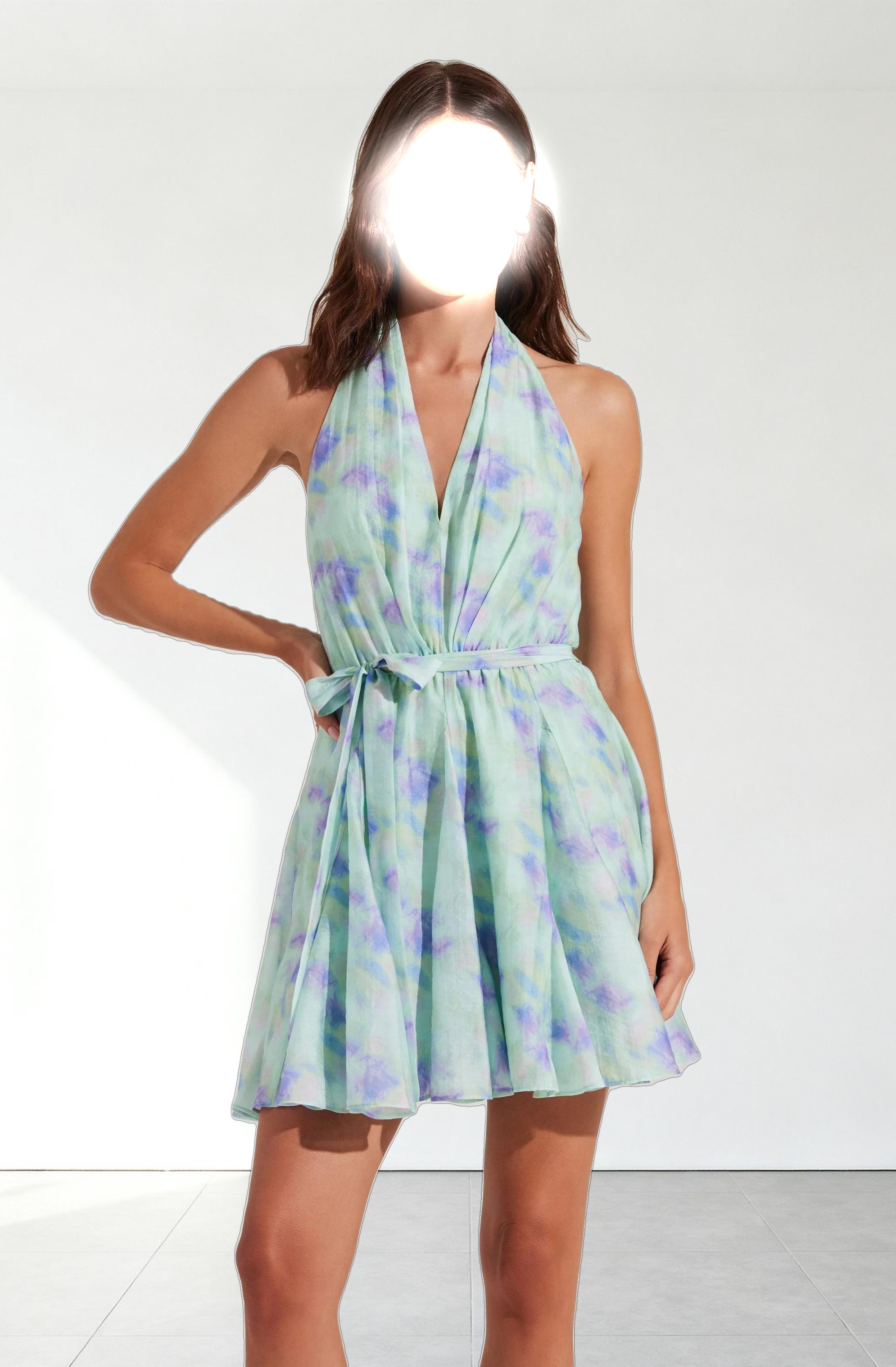 Clare Halter Neck Mini Dress