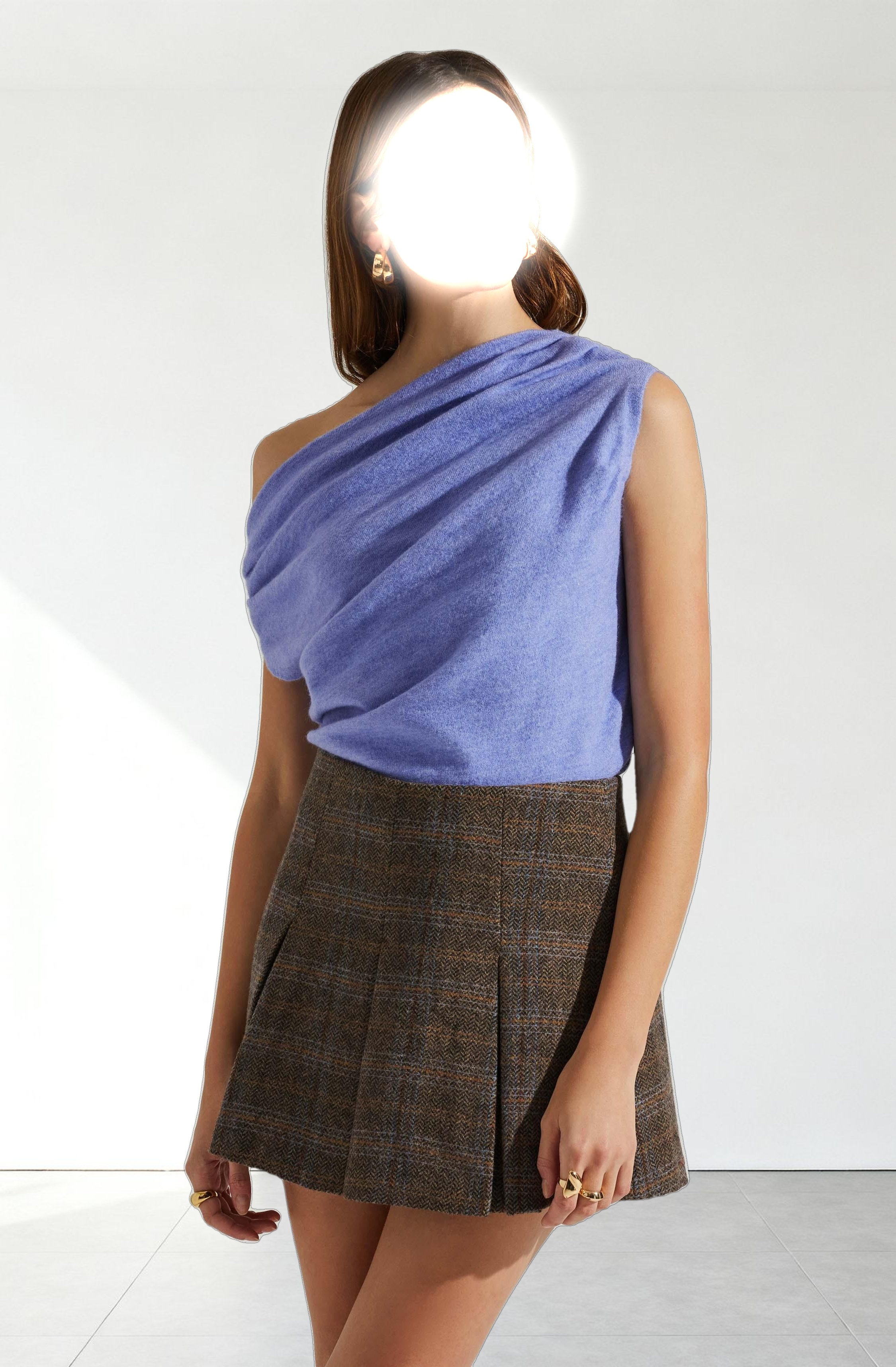 Devin Sleeveless One Shoulder Sweater