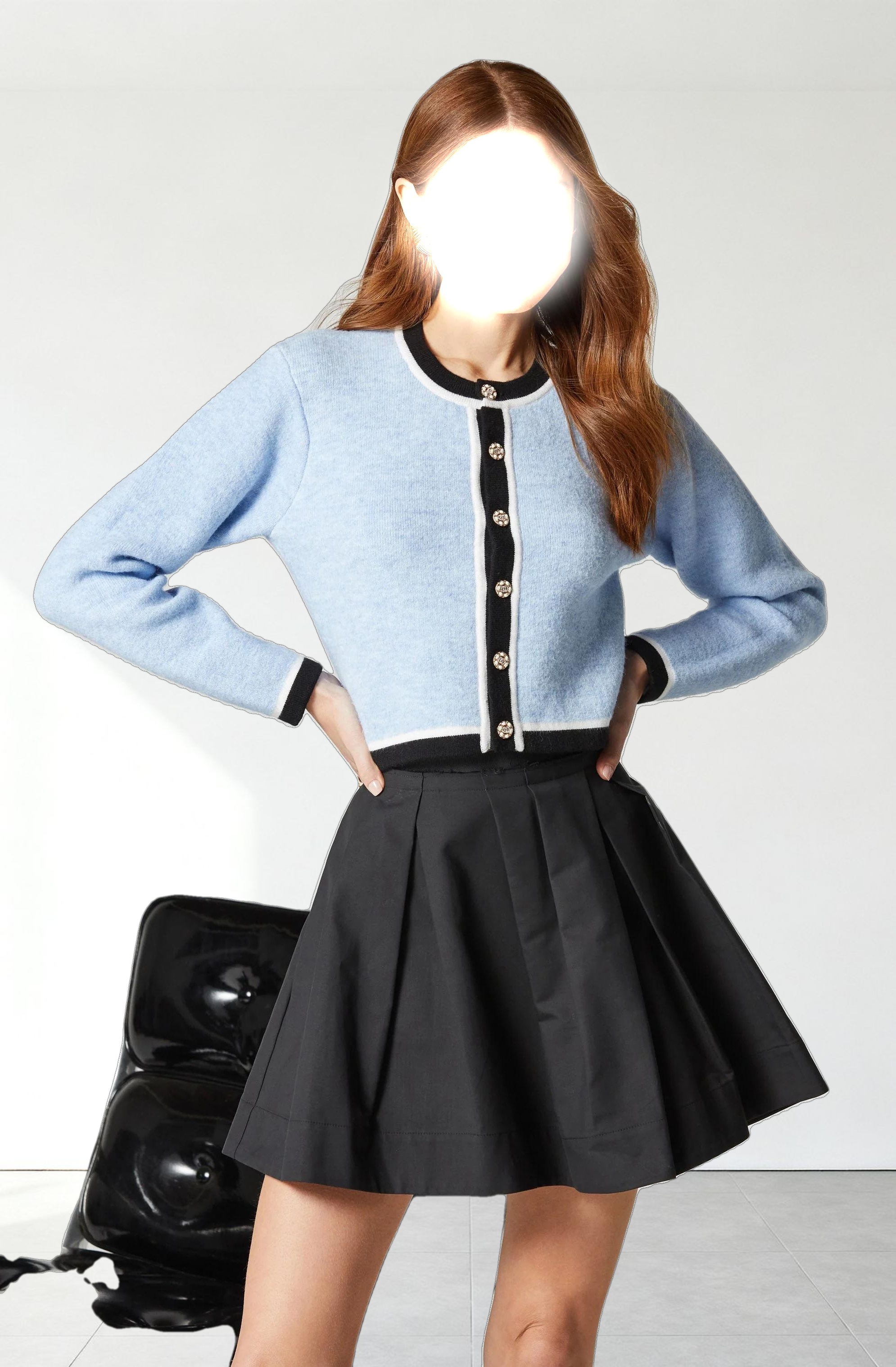 Hattie Contrast Trim Cardigan