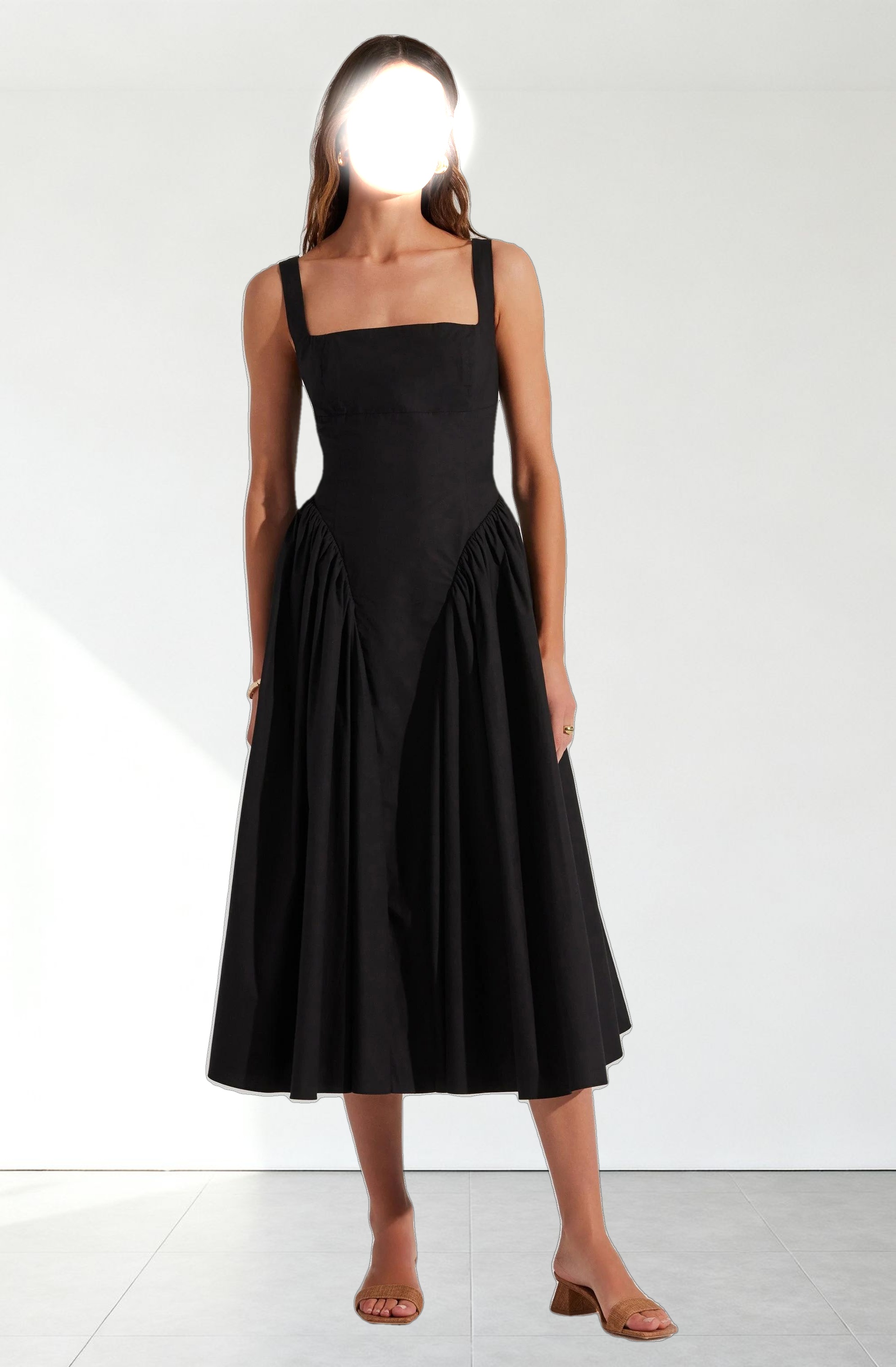Vinya Poplin Drop Waist Dress