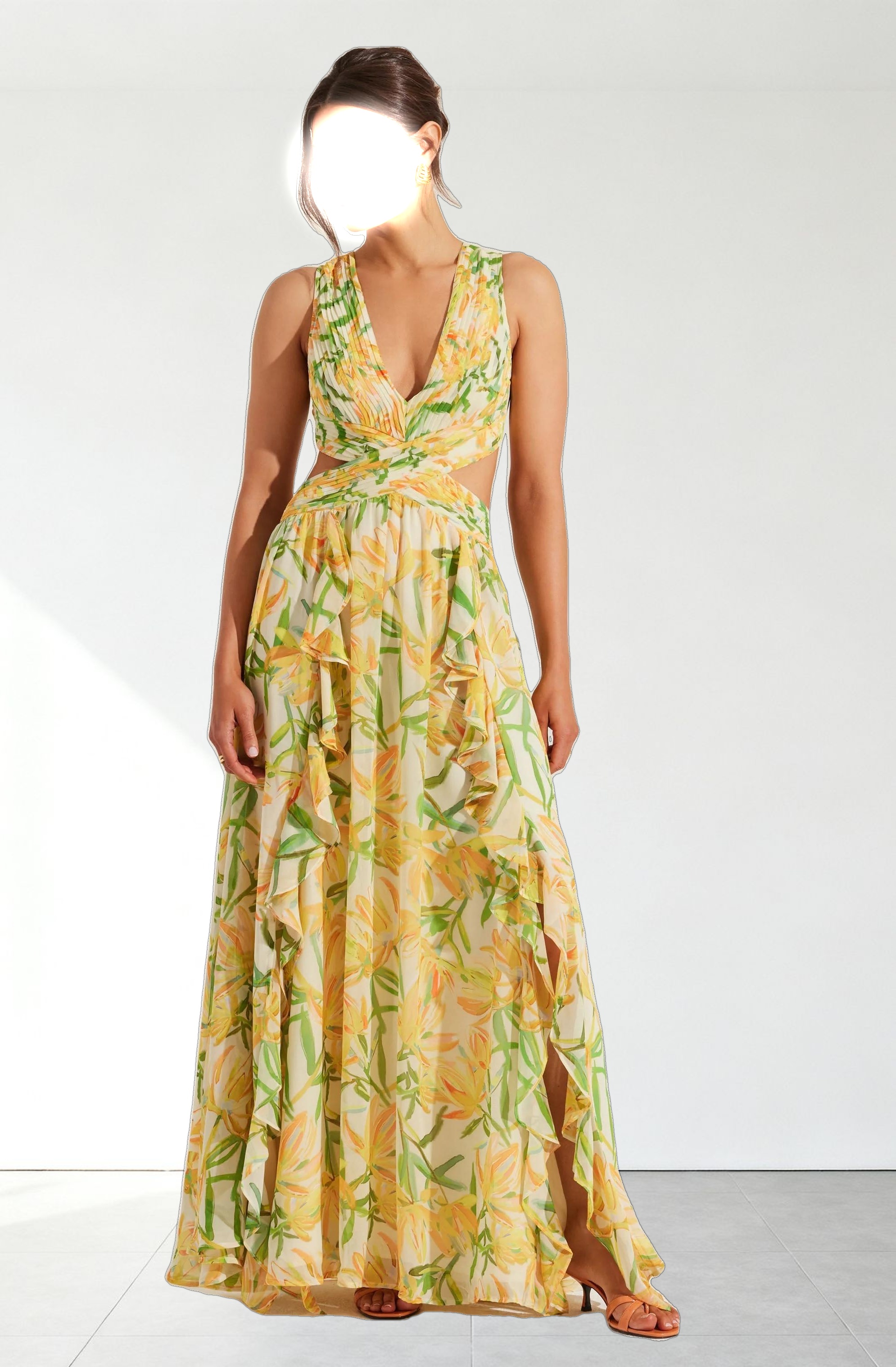 Noya Floral Cutout Maxi Dress
