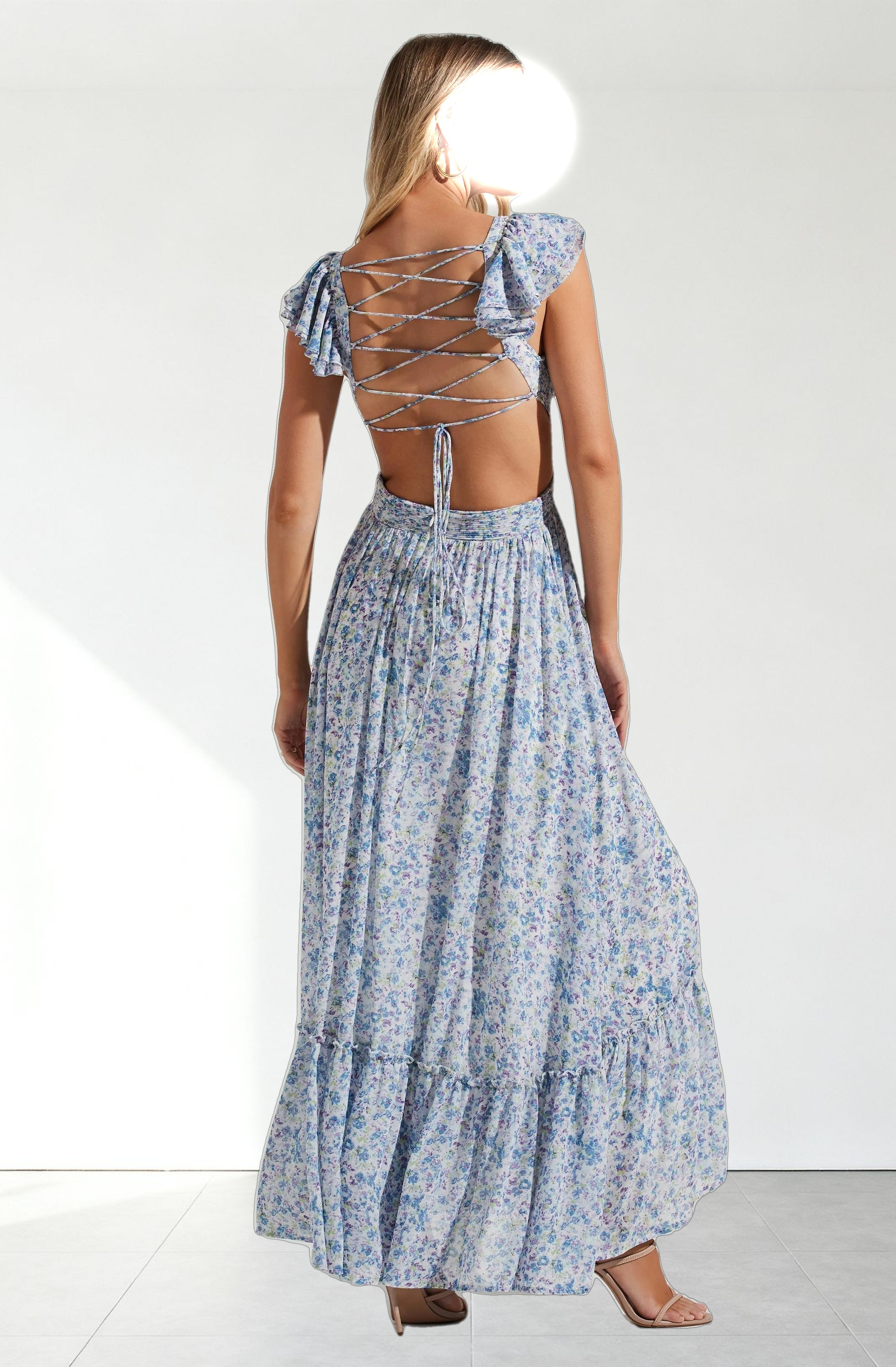 Primrose Floral Strappy Back Maxi Dress