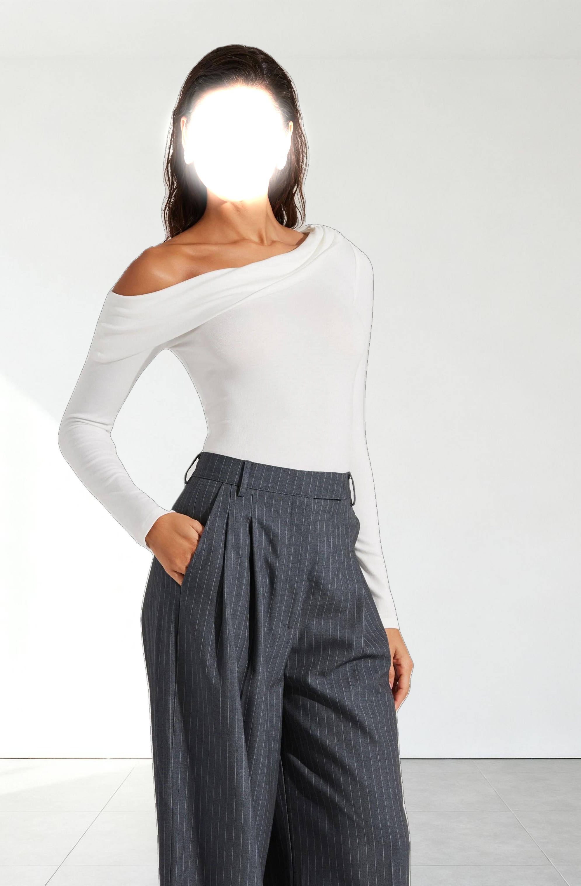 Draped Off Shoulder Top