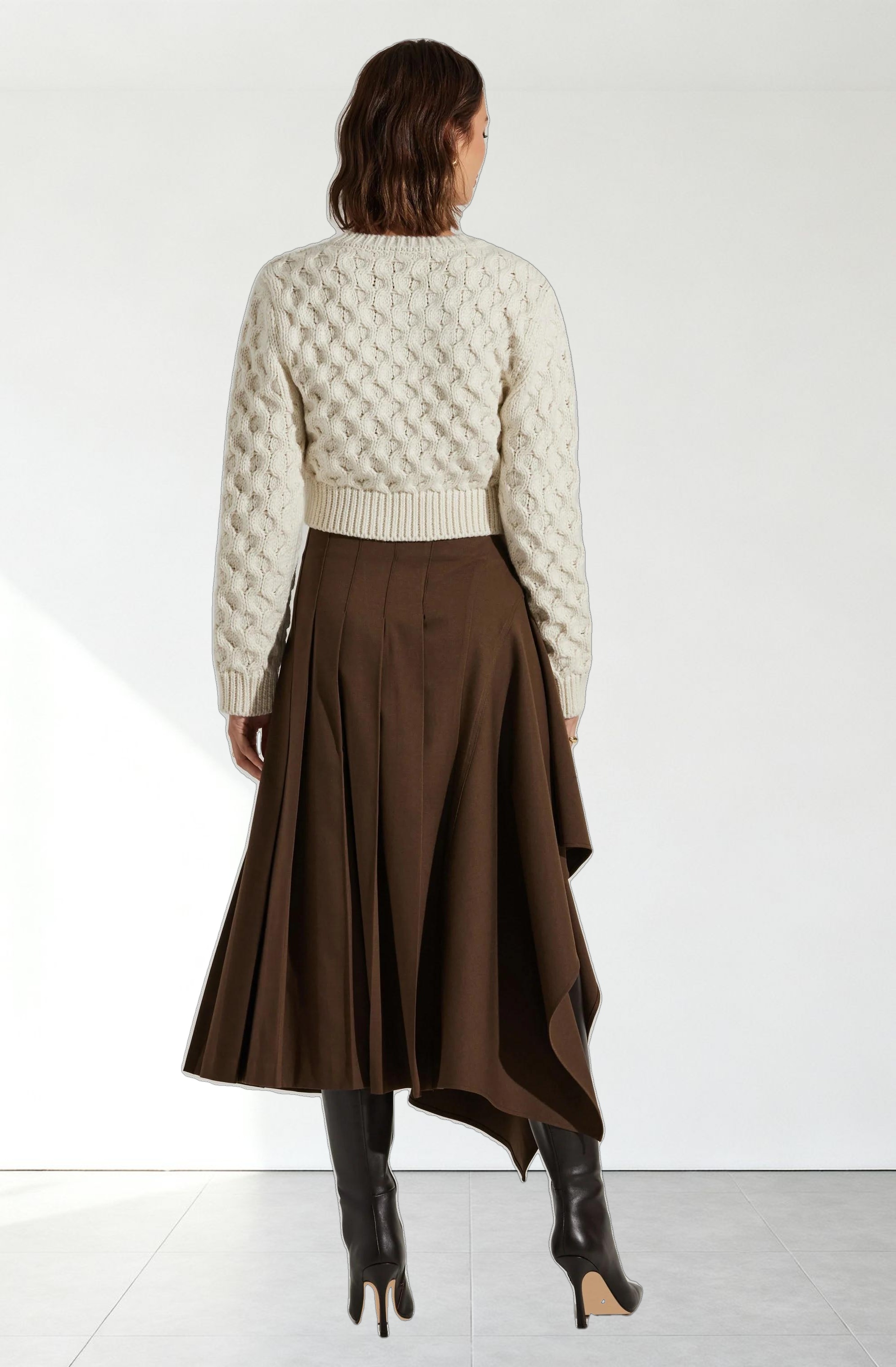 Caila Cable Knit Cropped Sweater